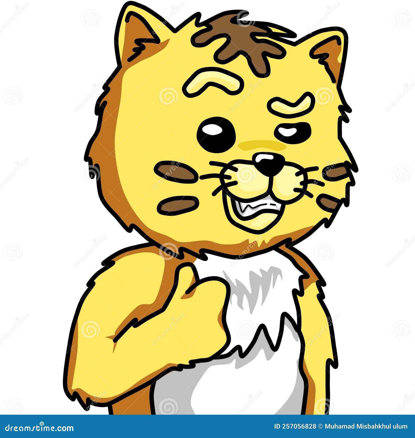 Orange Cat Giving Thumbs Up Stock Illustration Illustration of font
