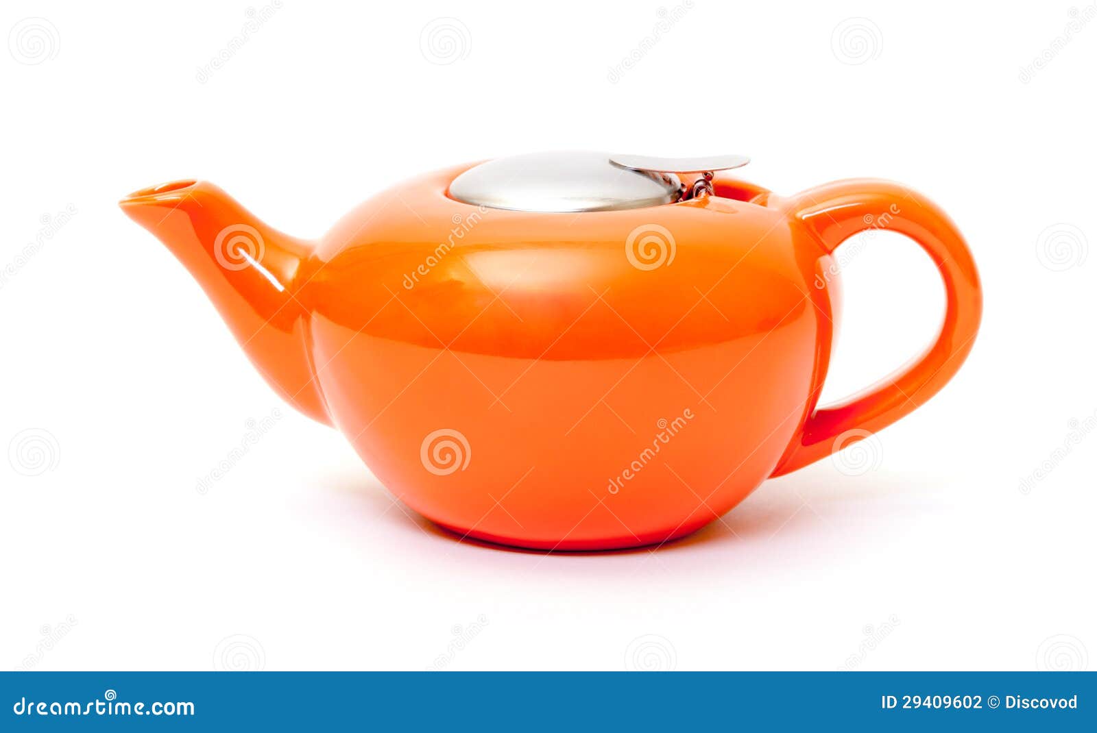 Orange Ceramic Teapot stock photo. Image of teapot, background 29409602