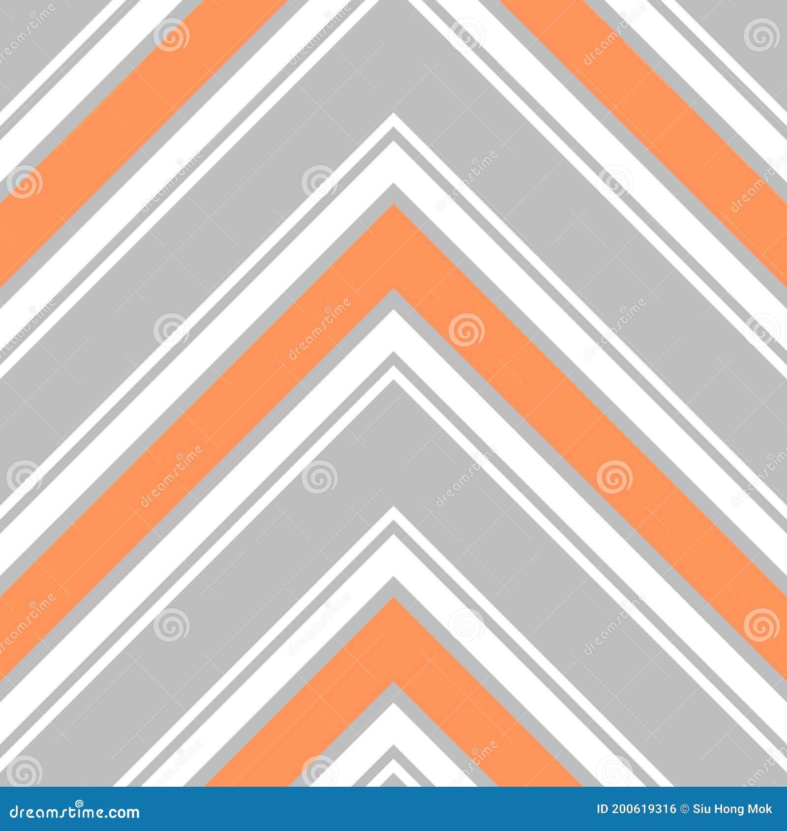 Orange Chevron Diagonal Stripes Seamless Pattern Background Stock