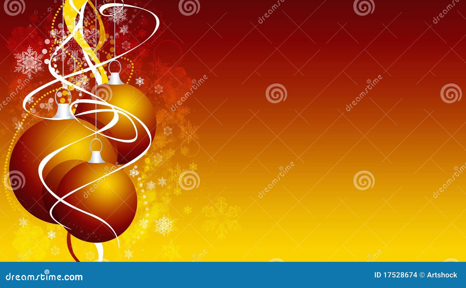 Orange Christmas balls stock illustration. Image of 
