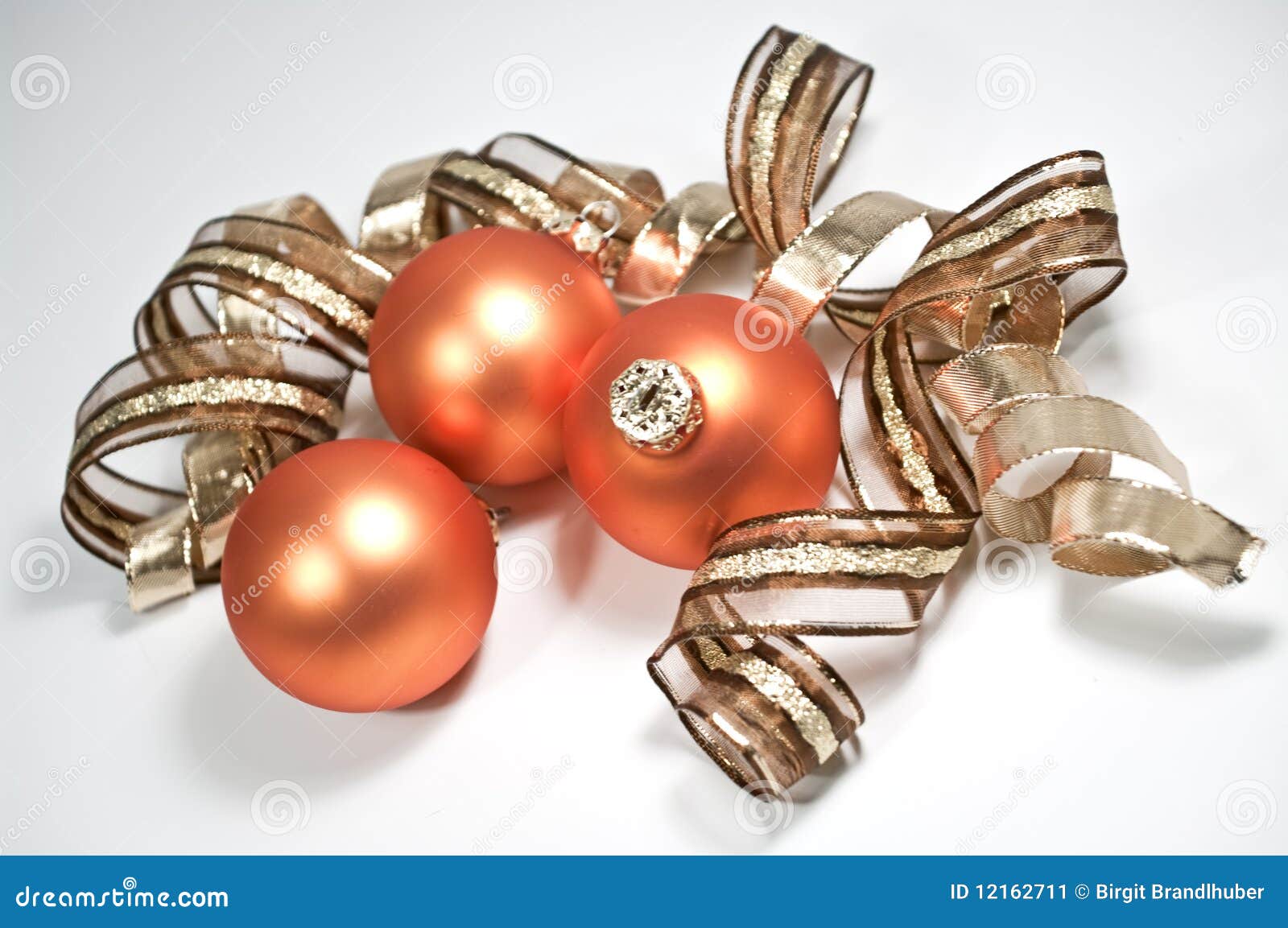 Orange Christmsa Tree Balls Stock Image Image of christmas, brown