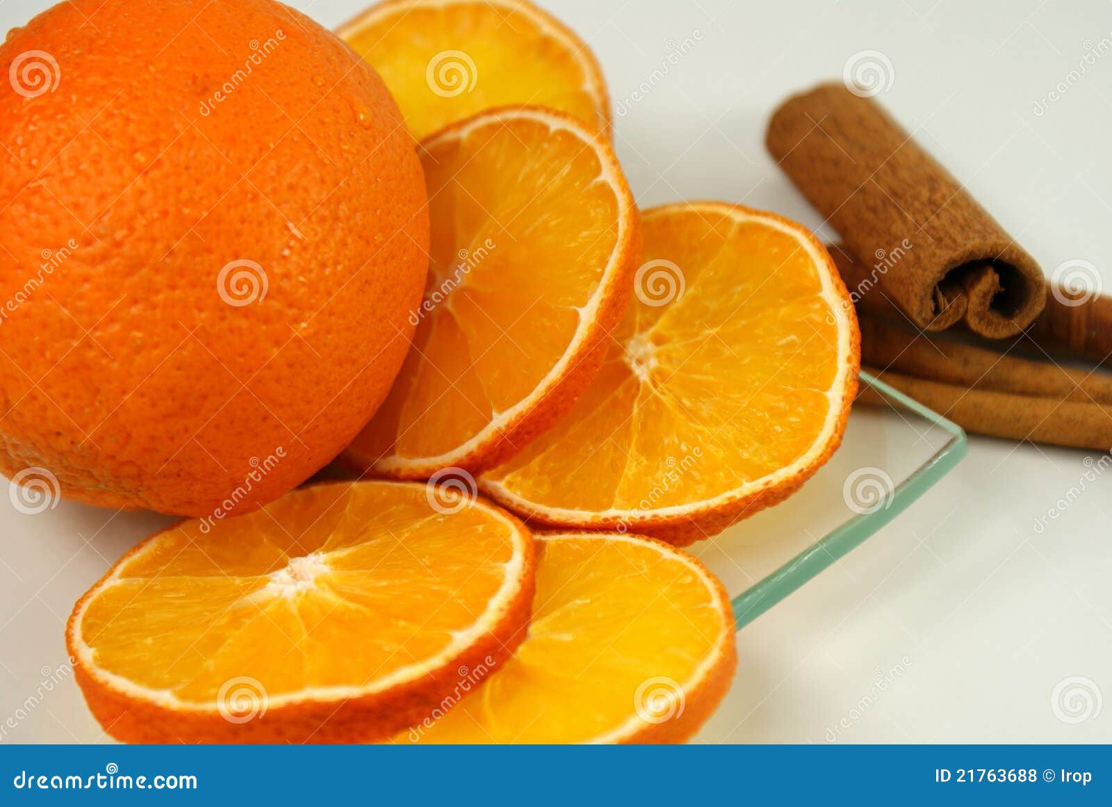 Orange with cinnamon stock photo. Image of cinnamon, fresh 21763688