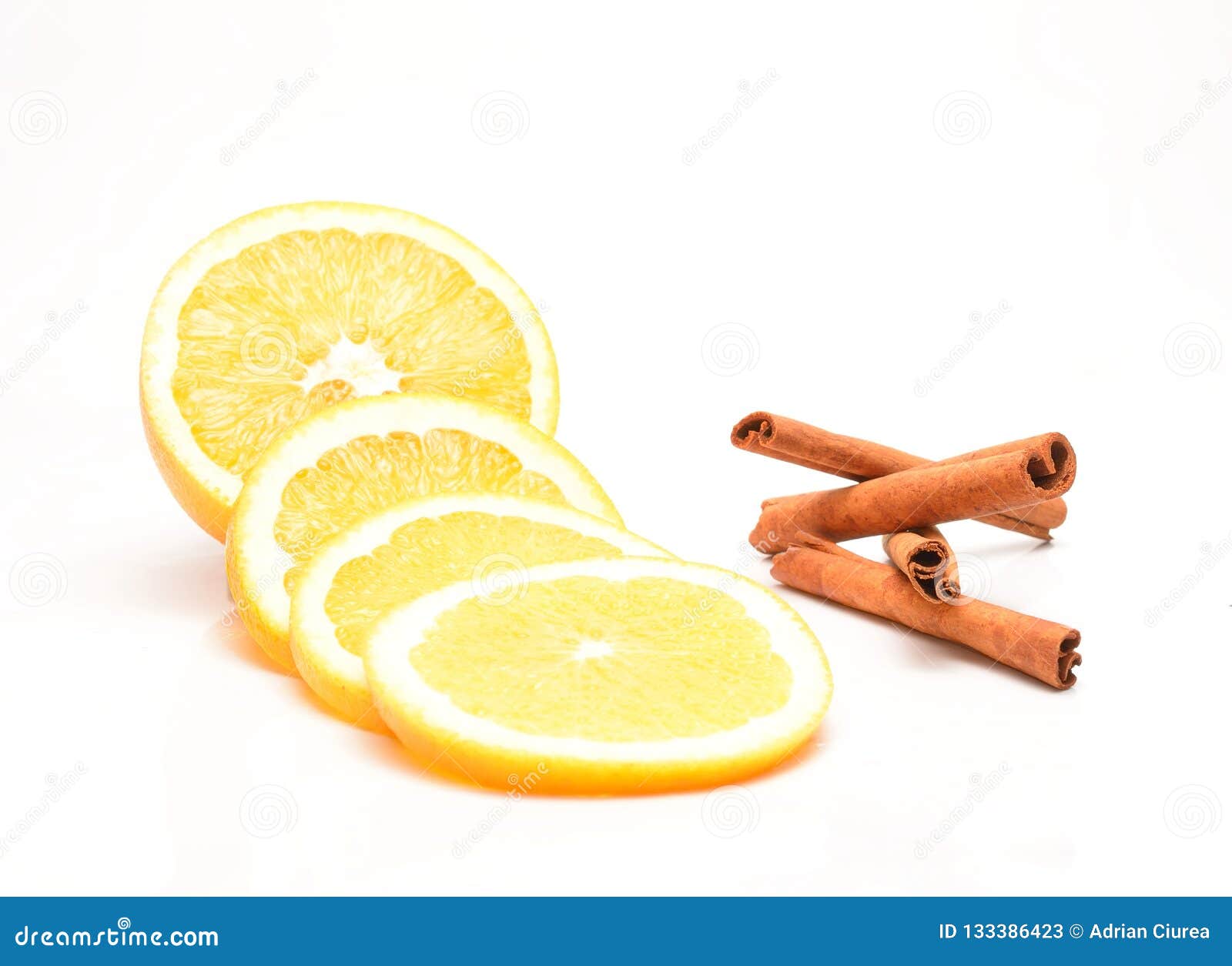 Orange and cinnamon stock image. Image of white, detail 133386423