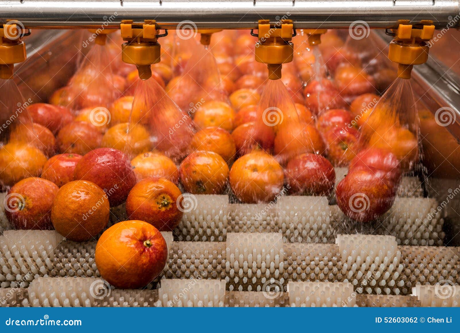 Orange cleaning process stock photo. Image of processing 52603062