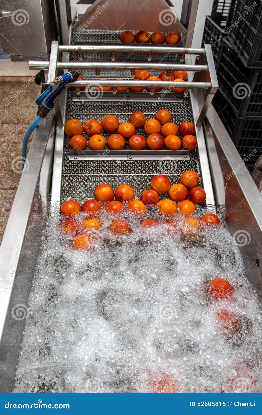 Orange cleaning process stock image. Image of roller 52605815
