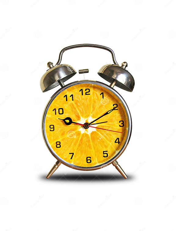 Orange clock stock photo. Image of aging, numbers, pass 10756948
