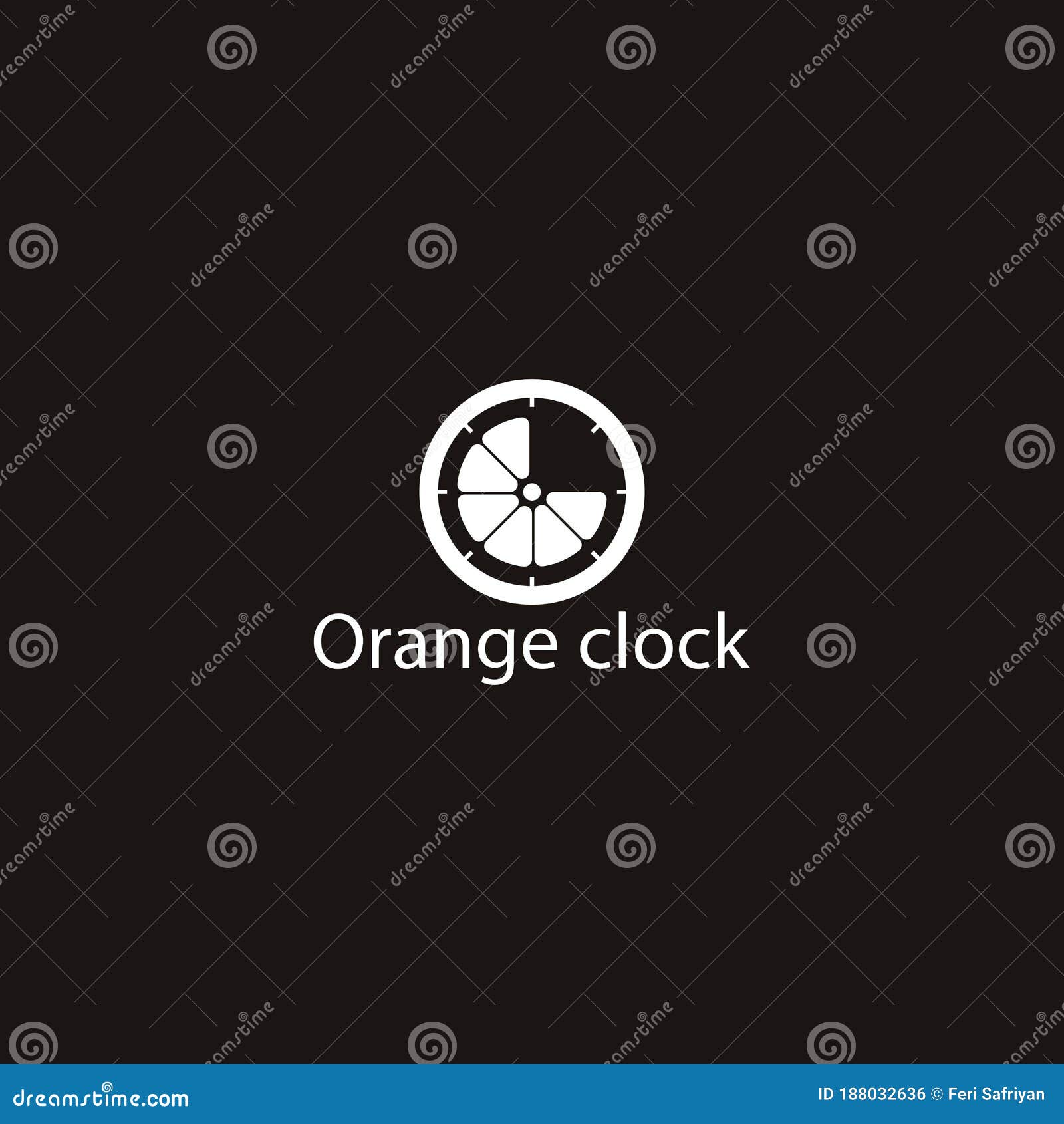 Orange clock logo stock vector. Illustration of juicy 188032636