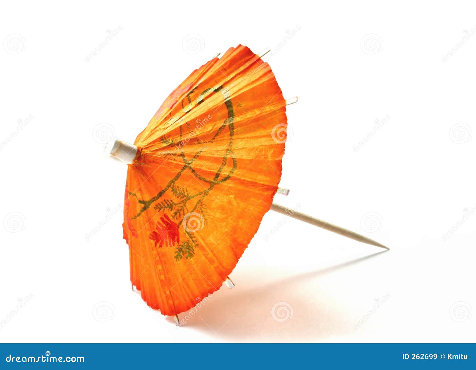 orange cocktail umbrella