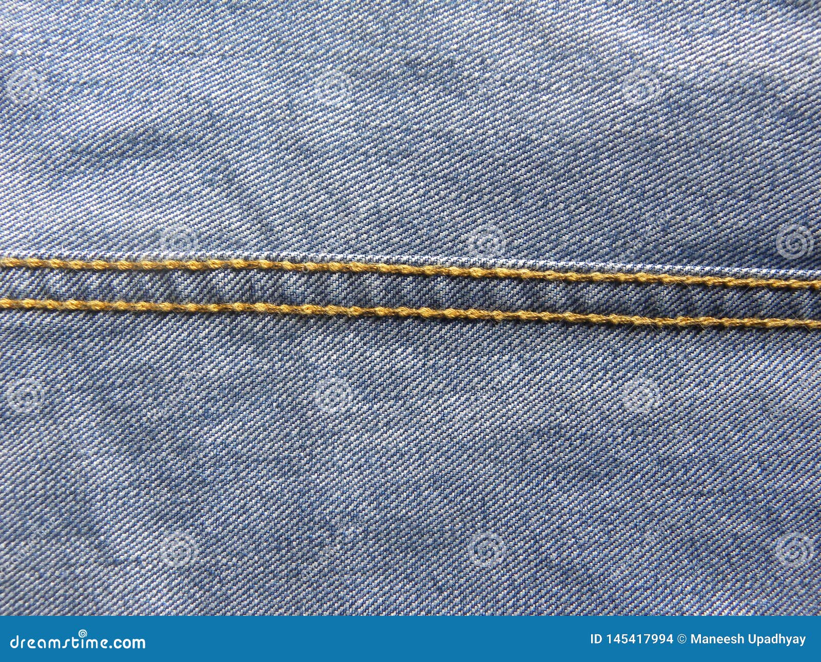 Chain stitch on jeans stock photo. Image of apparel 145417994