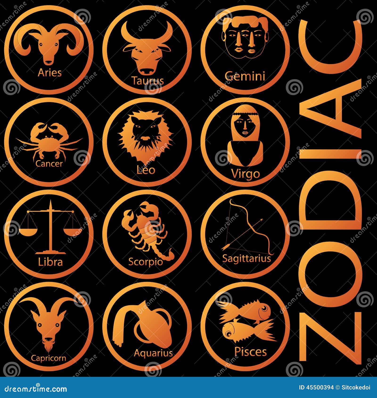 Orange color zodiac stock vector. Illustration of libra 45500394