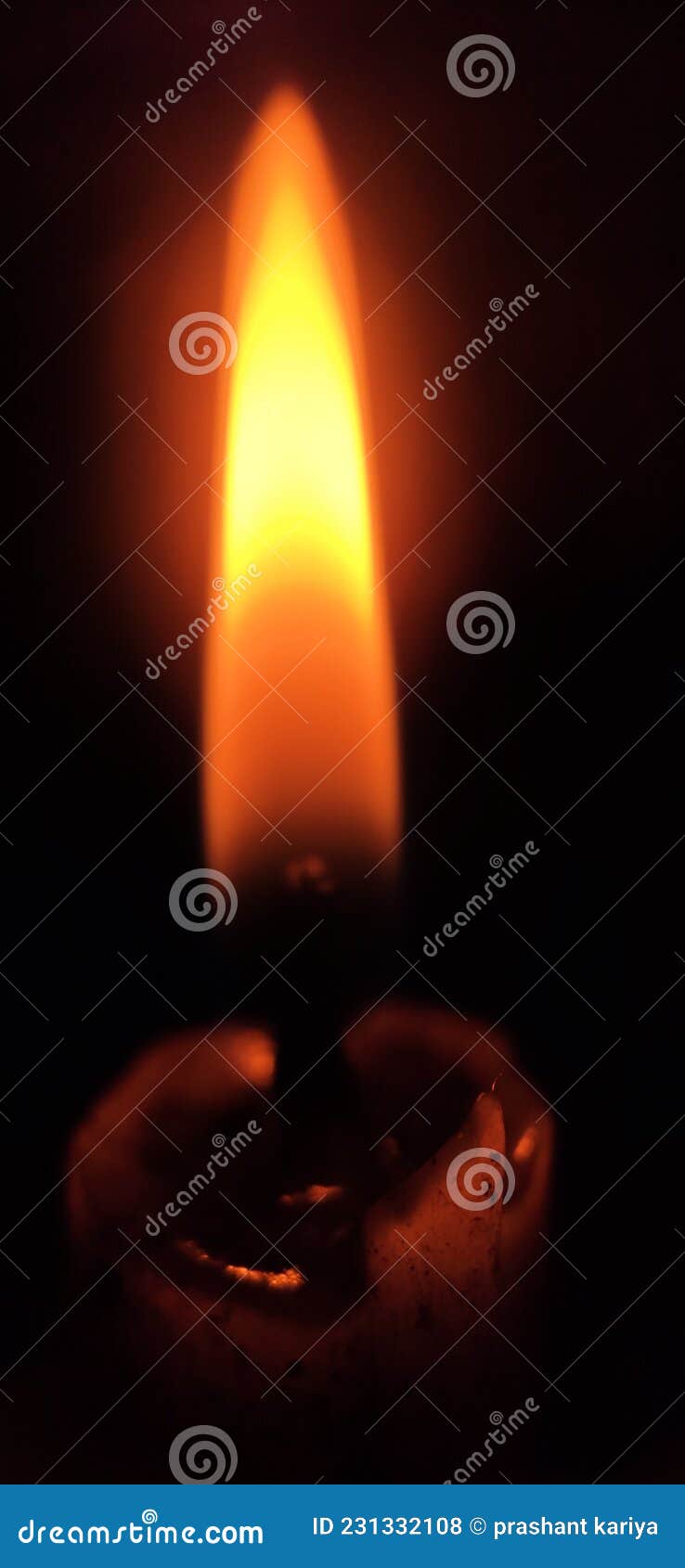 Orange colour candle flame stock photo. Image of candle 231332108