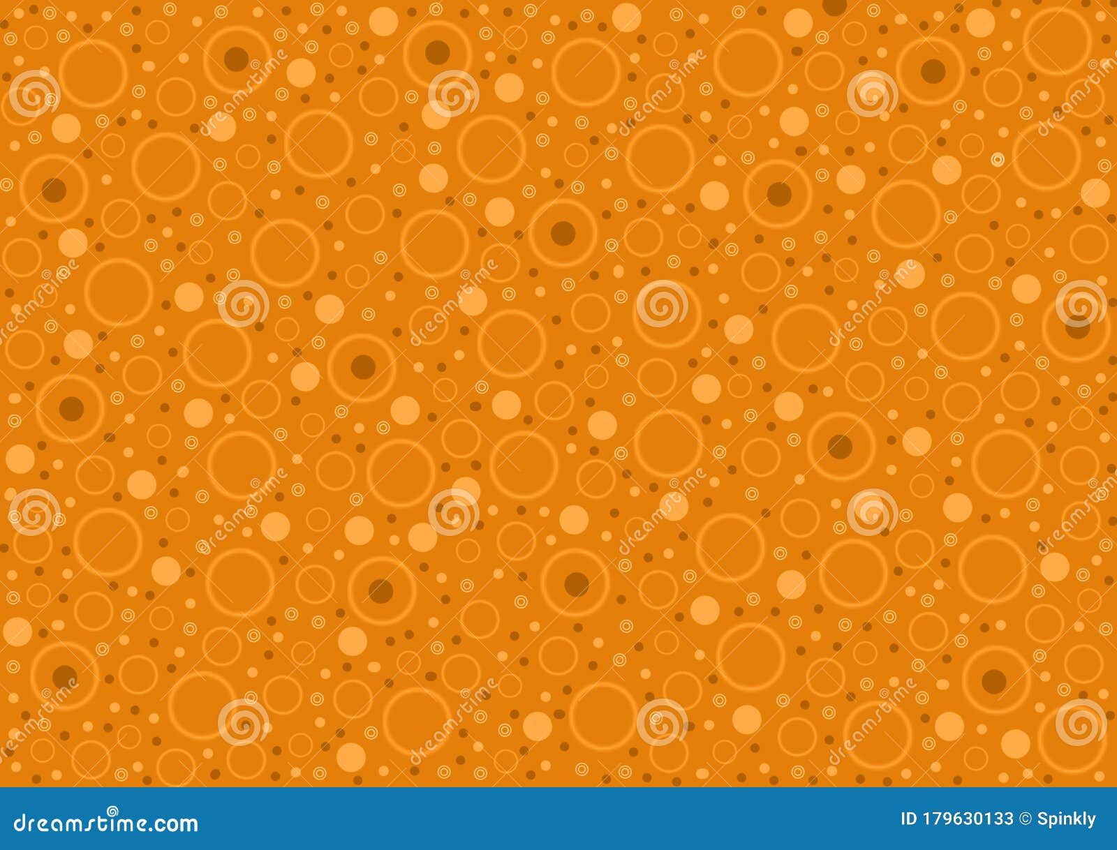Orange Colour Circles Pattern Design Wallpaper Background Stock