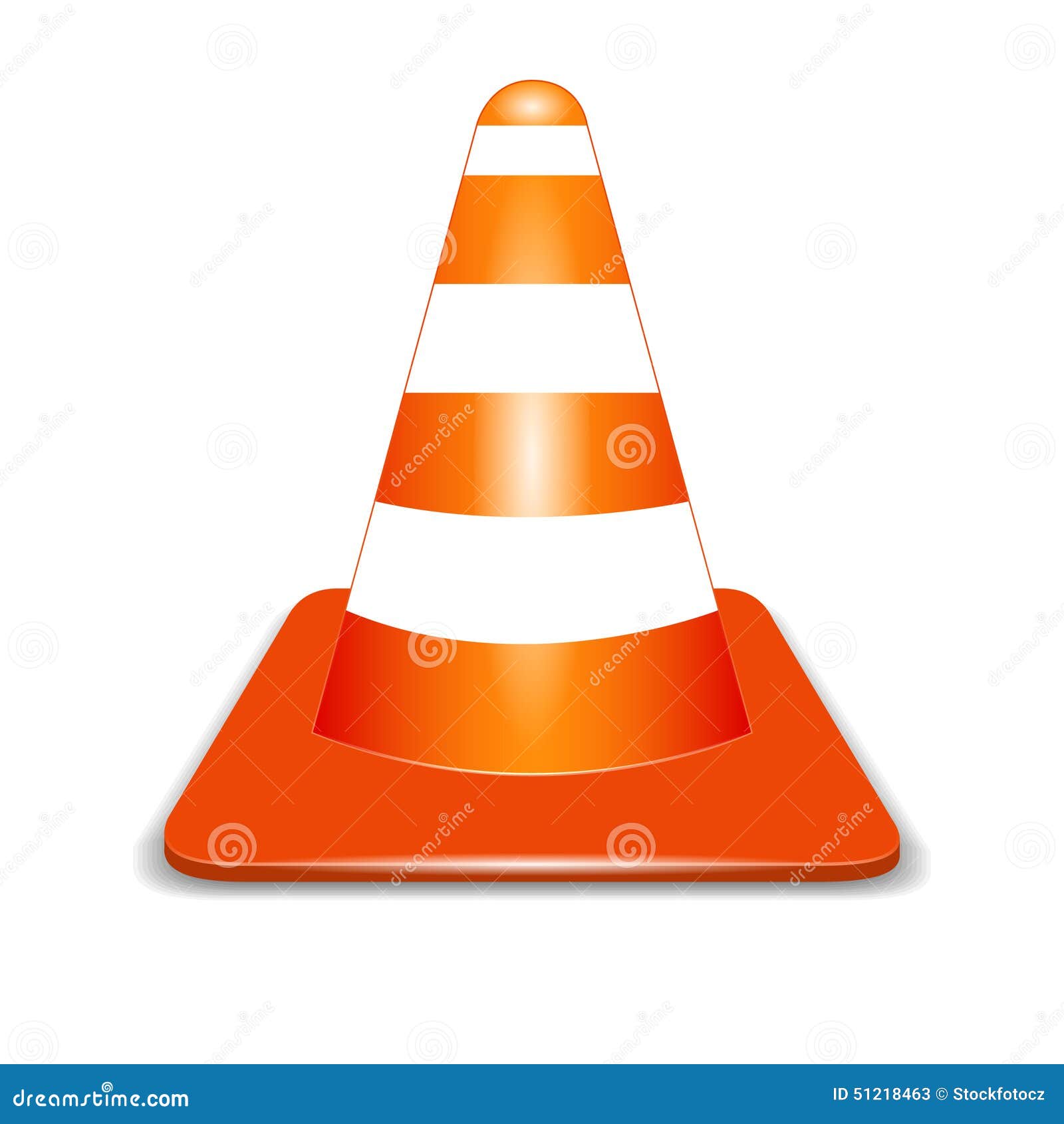 Orange cone stock vector. Illustration of cone, build - 51218463