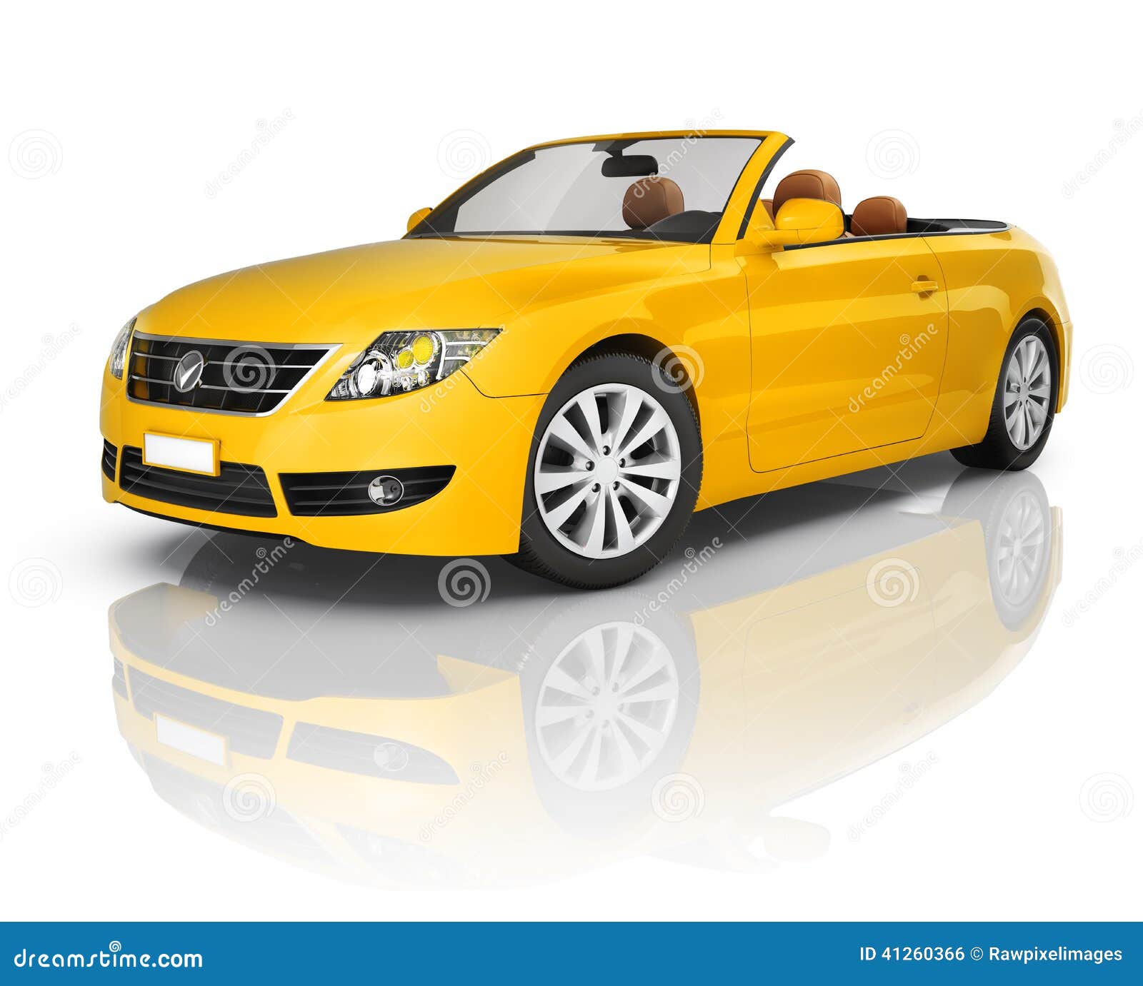 Orange Convertible 3D Sport Car Stock Illustration Illustration of