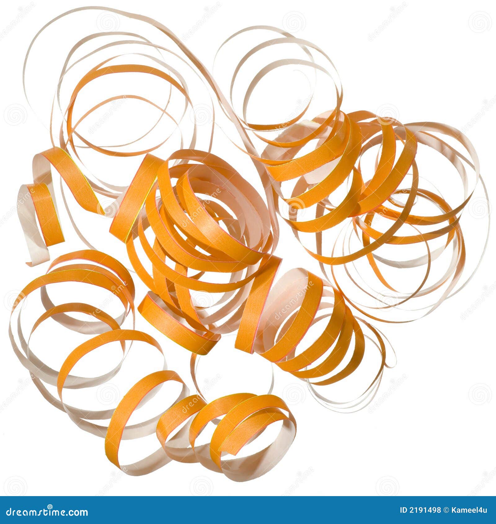 Orange Curly Party Streamer Stock Photo Image of feast, fiesta 2191498
