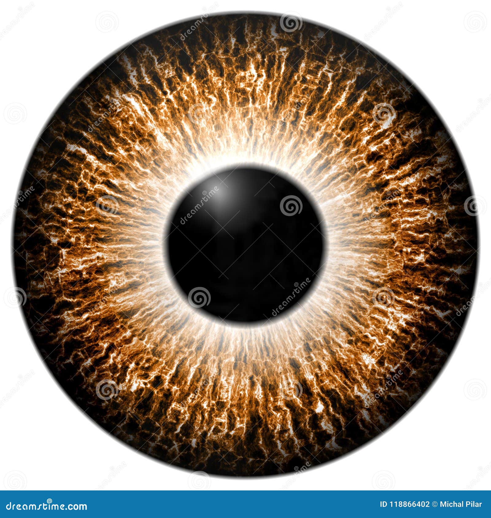 Orange 3d Eye Texture with Black Fringe Stock Photo Image of makeup, sight 118866402