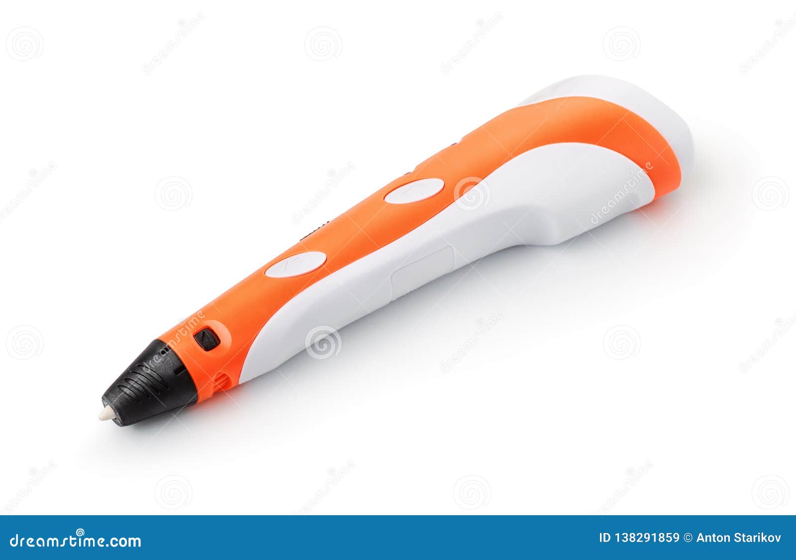 Orange 3D pen stock image. Image of child, paint, modern 138291859