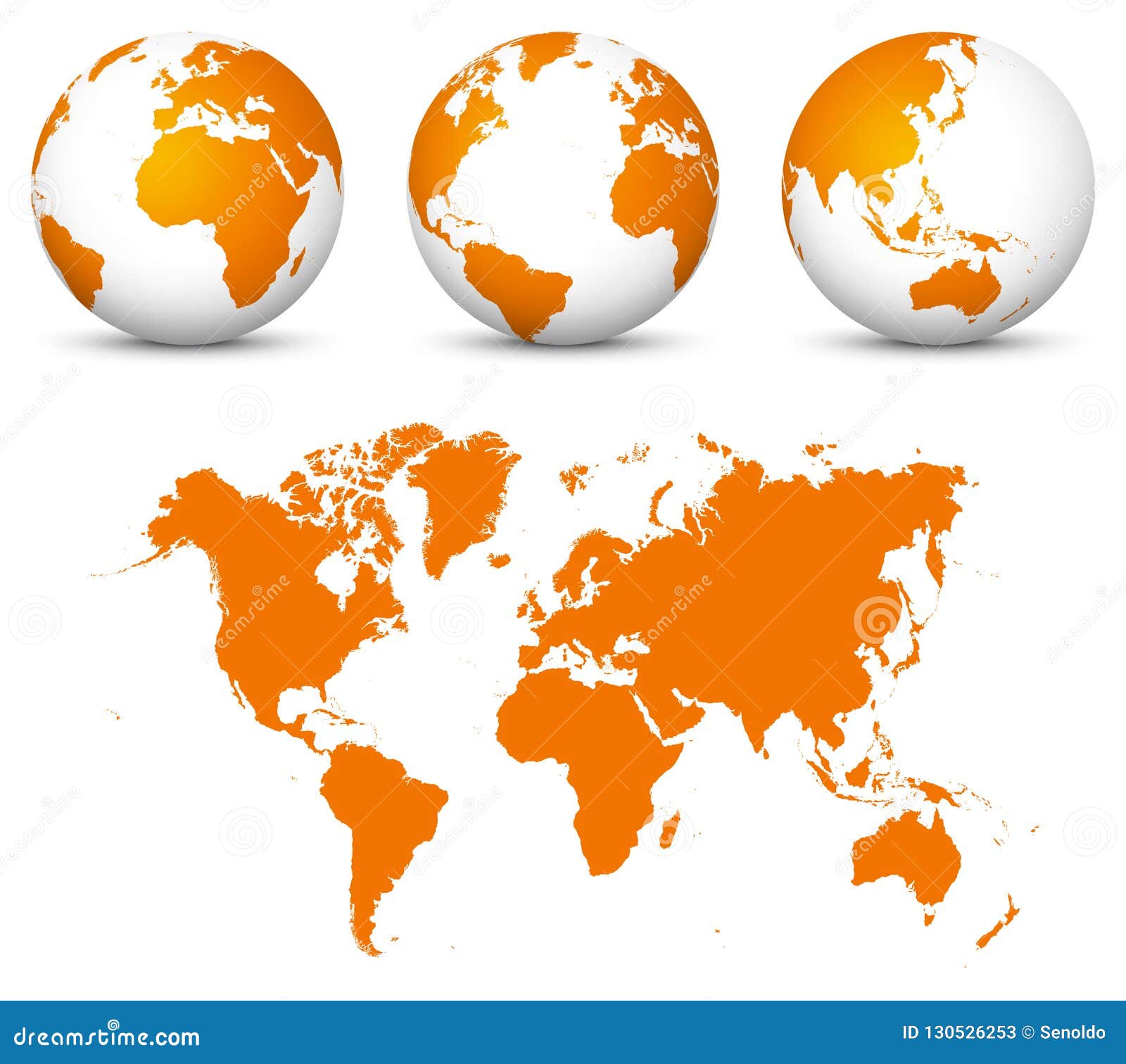World Map Maps Vector Hd Images World Map Orange Europe America ...