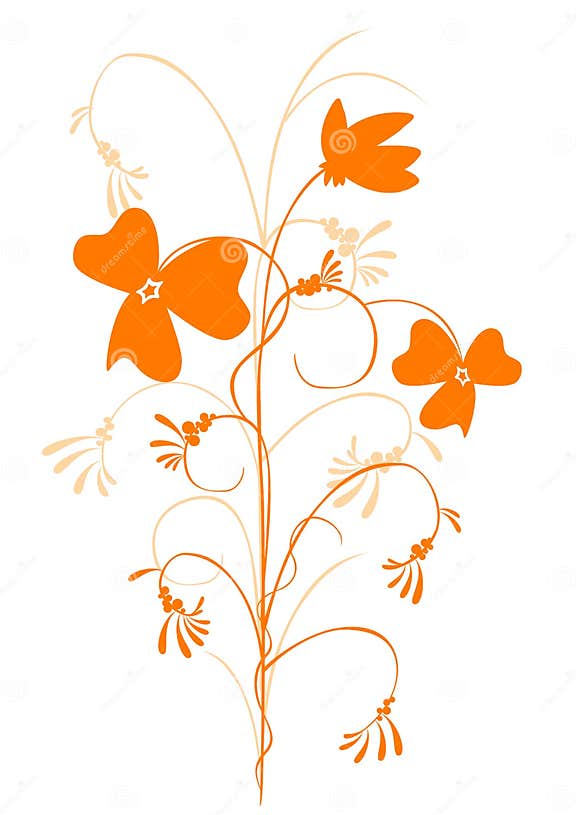 Orange decorative flower stock vector. Illustration of flower 3146226