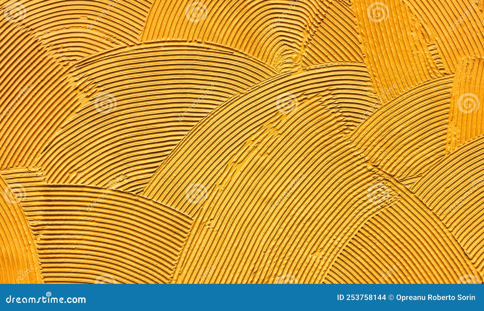 Orange Decorative Relief Plaster on Wall Stock Photo Image of