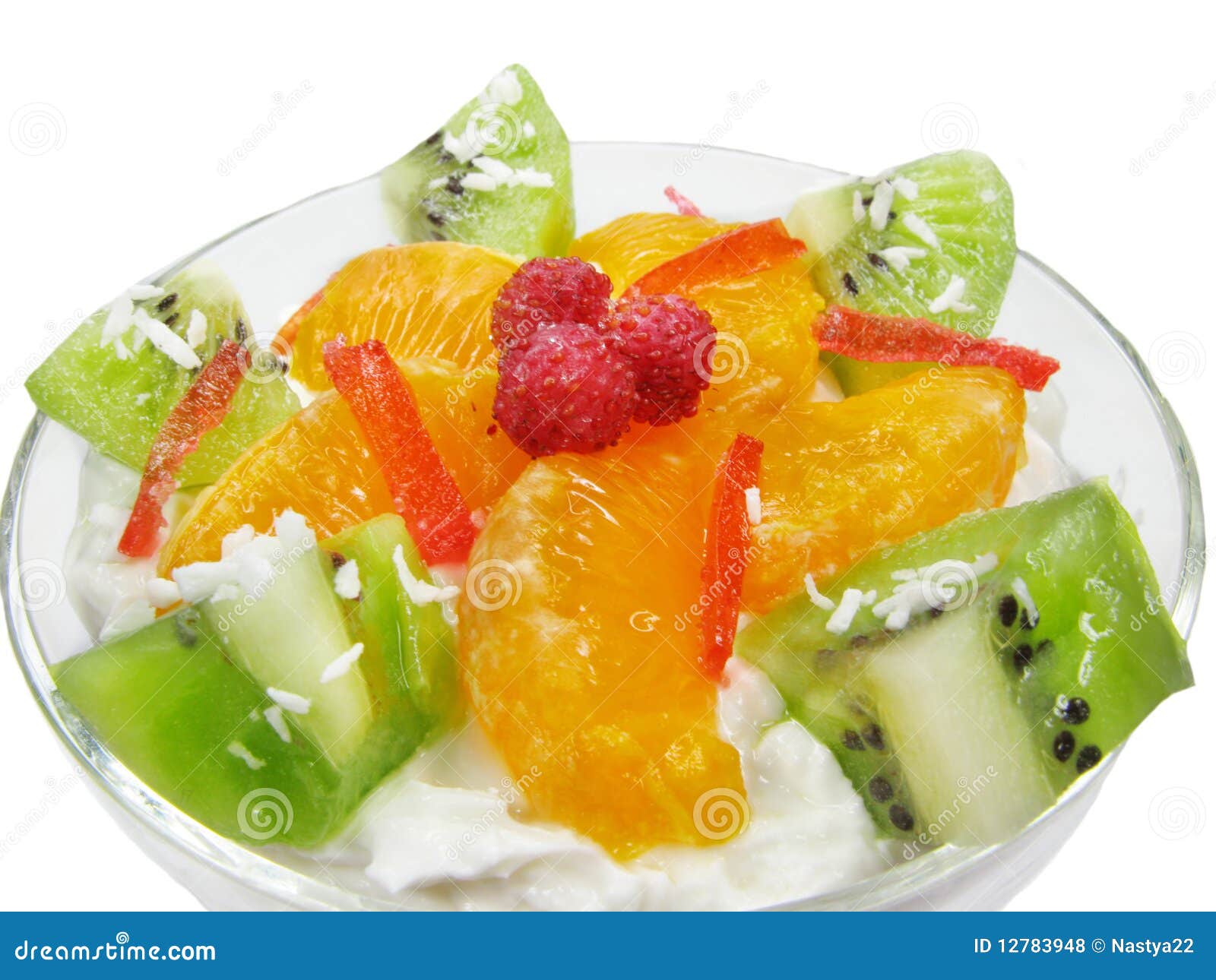 Orange dessert with kiwi stock photo. Image of gourmet 12783948