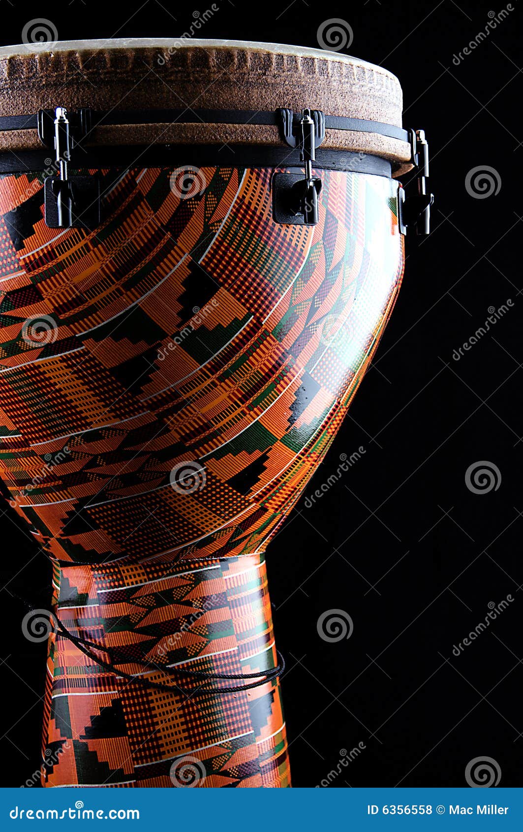 Orange Djembe conga Drum stock photo. Image of isolation 6356558