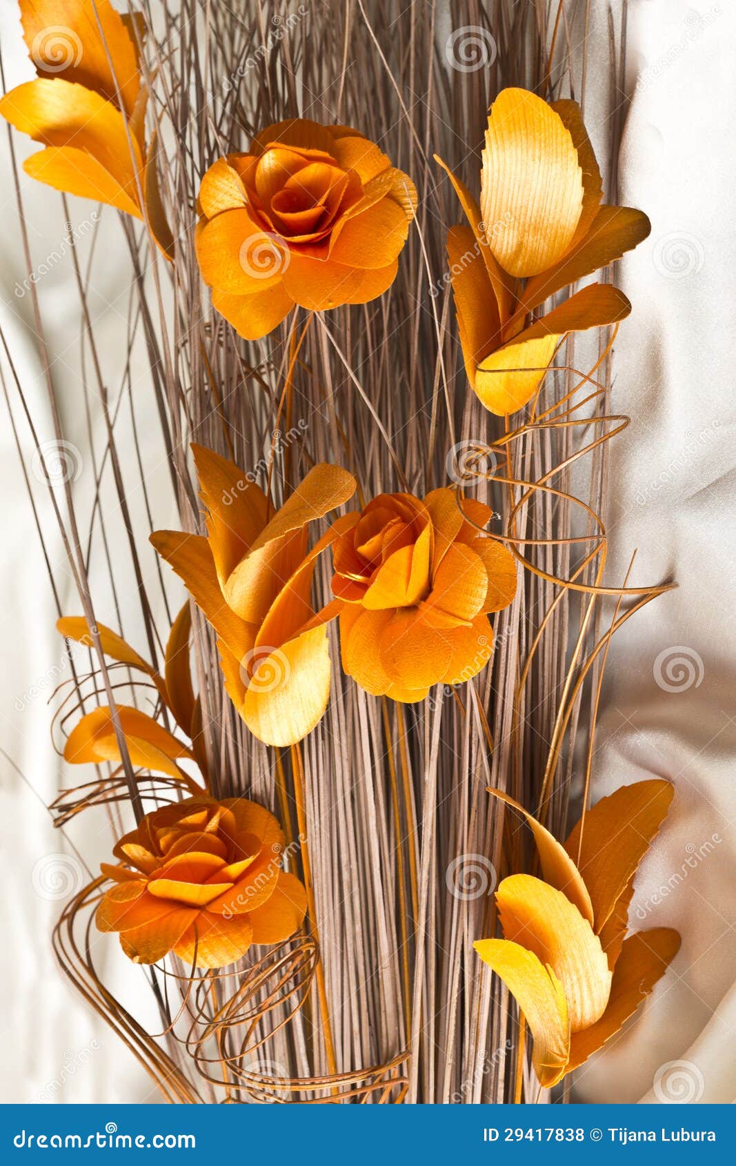 Orange dried flowers stock photo. Image of leaf, interior 29417838