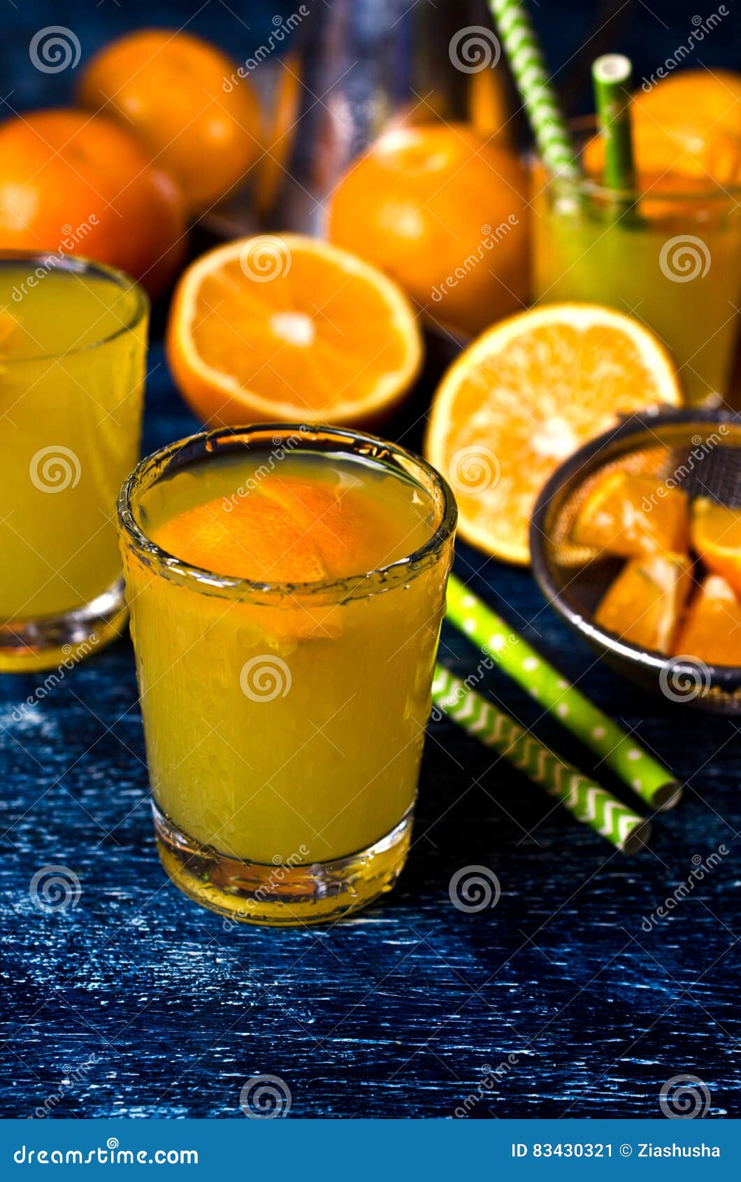 Orange drink in a glass stock image. Image of alcohol - 83430321