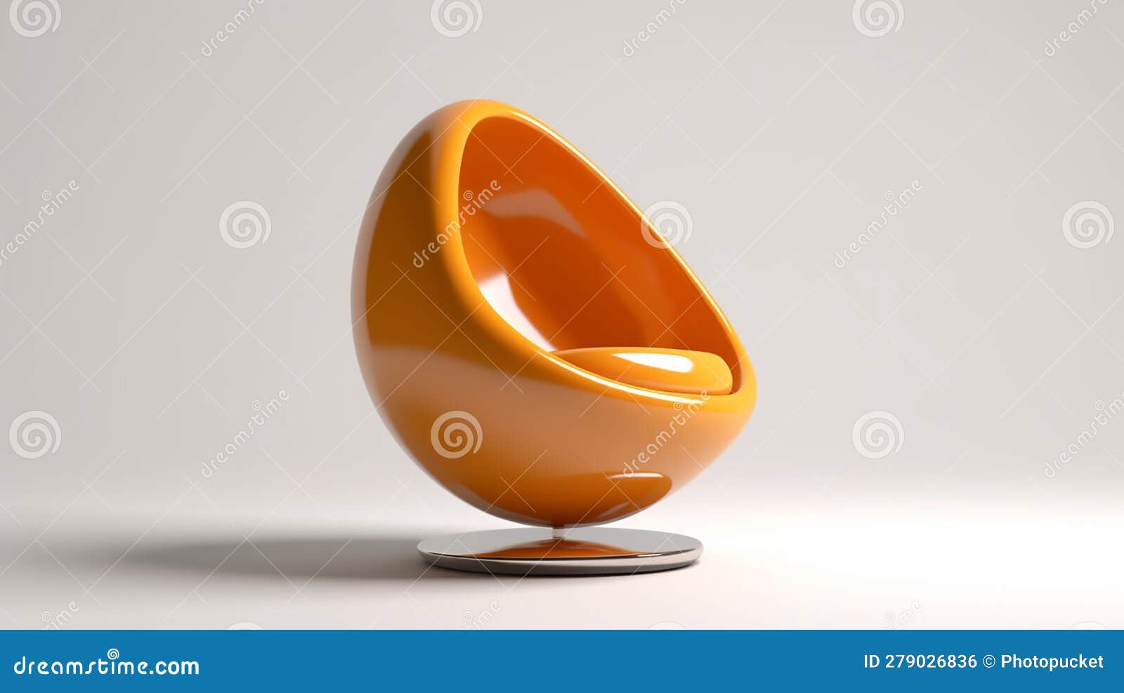 Orange Egg Chair stock illustration. Illustration of drink 279026836
