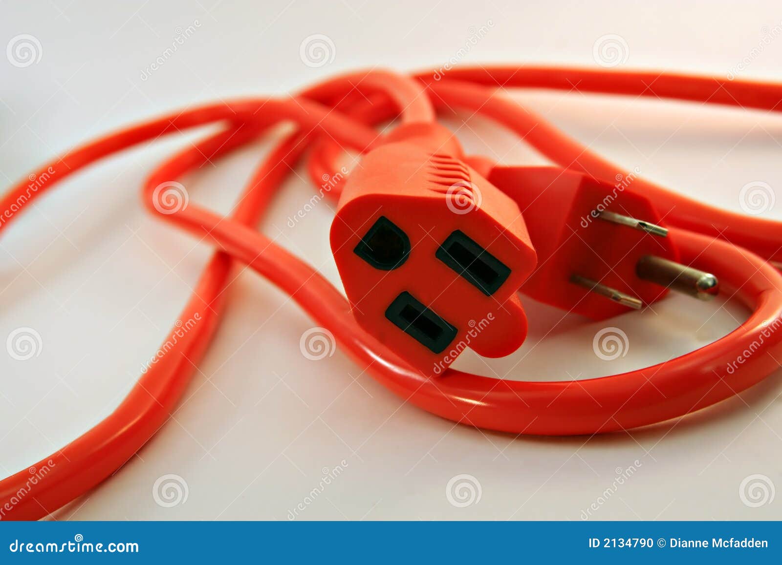 Orange Electrical Cord stock photo. Image of extension 2134790