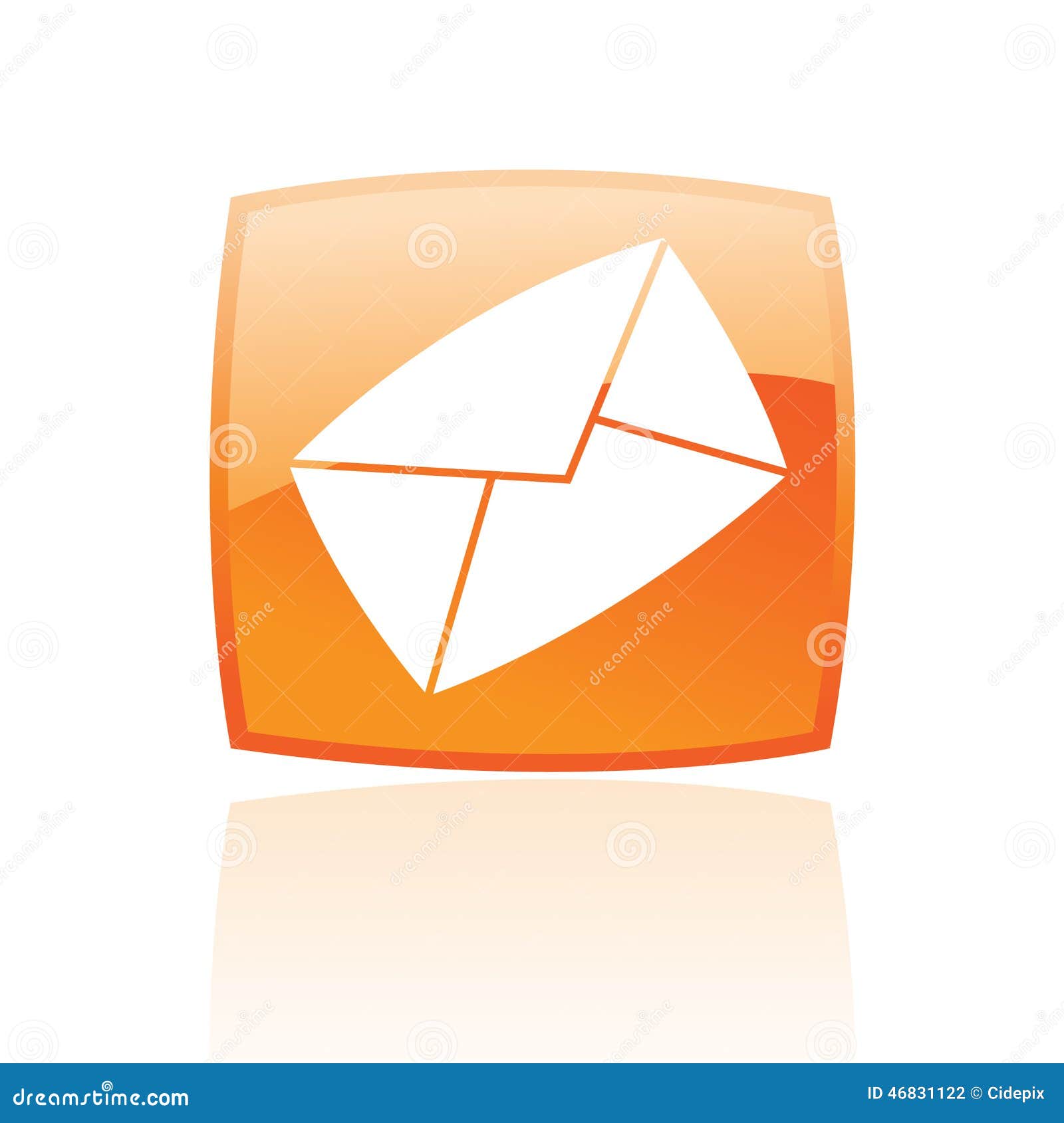 Orange envelope stock vector. Illustration of logo, information 46831122