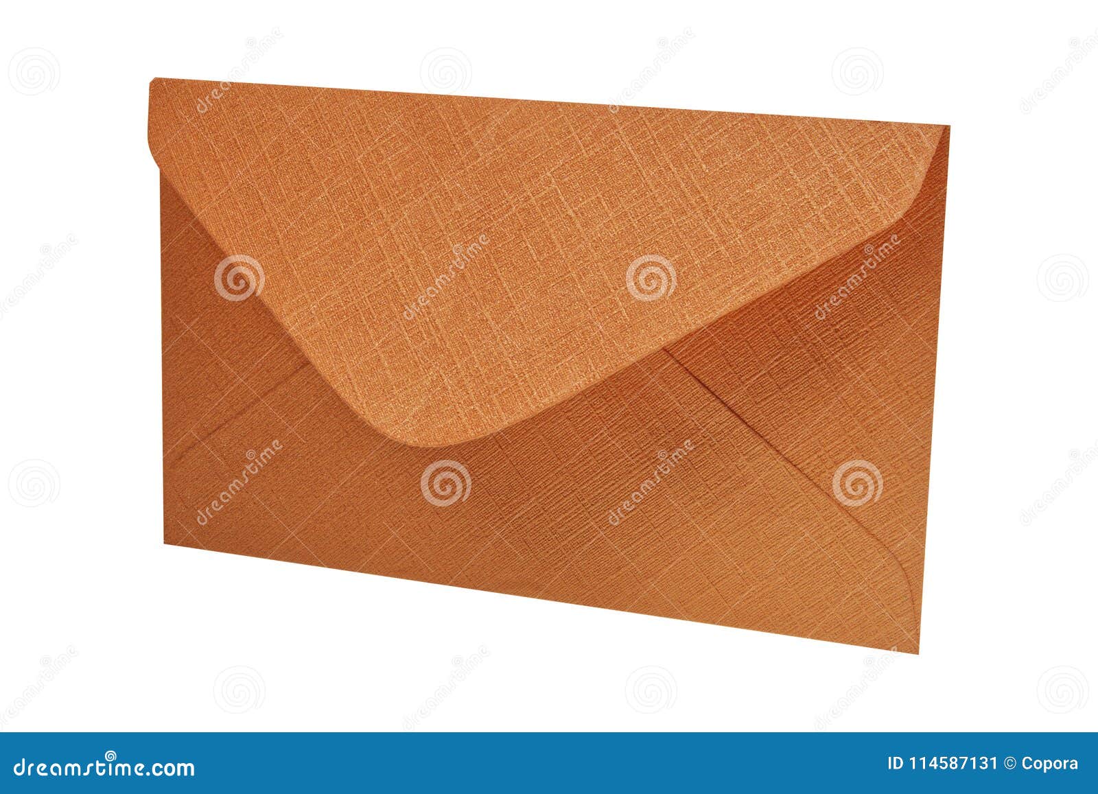 Orange Envelope on a White Background Stock Image Image of card, page