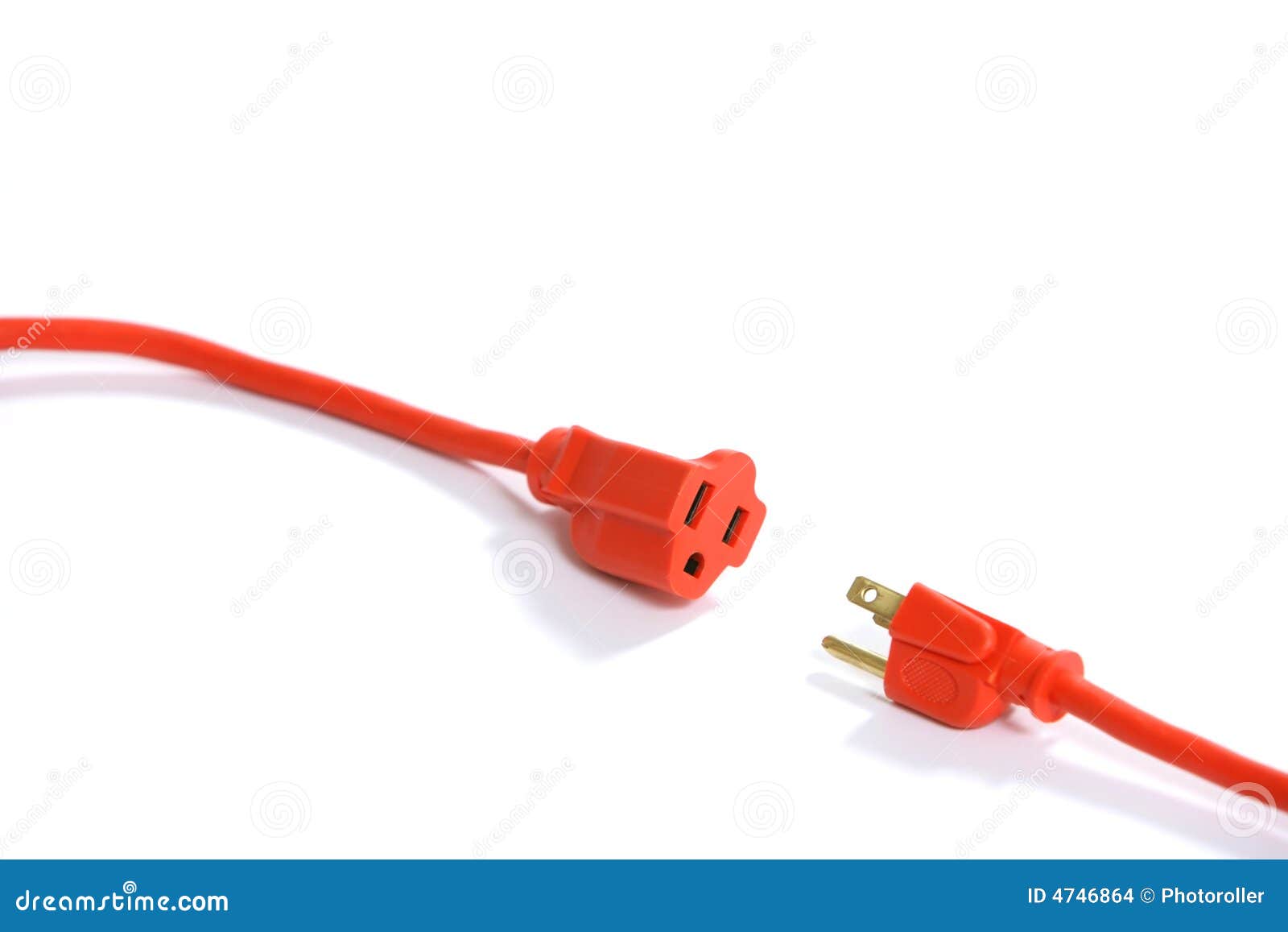Orange Extension Cord stock photo. Image of construction 4746864
