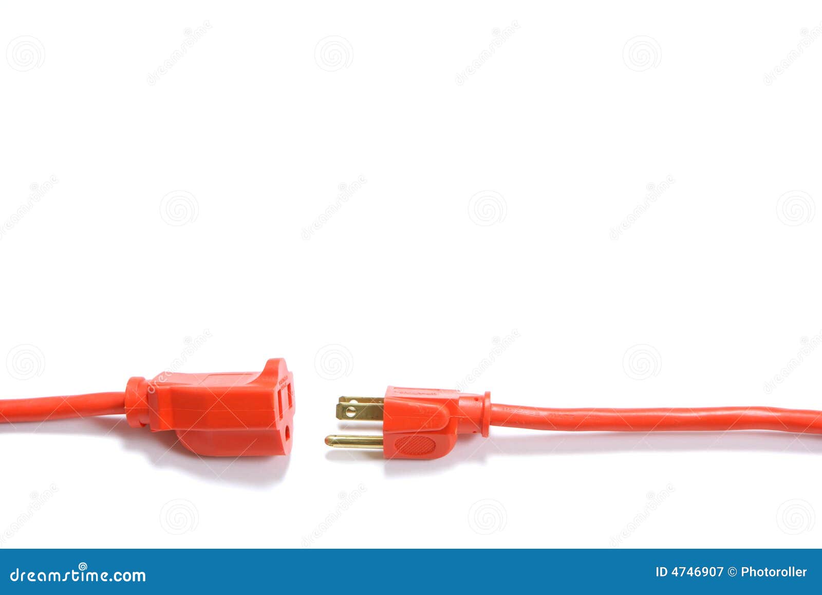 Orange Extension Cord stock image. Image of cord, coil 4746907