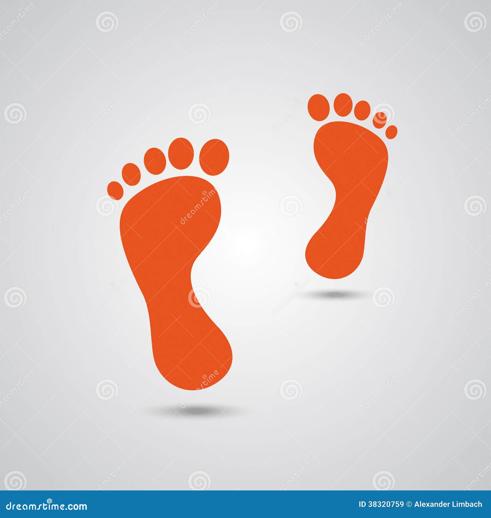 Orange Feet stock vector. Illustration of steps, footstep 38320759