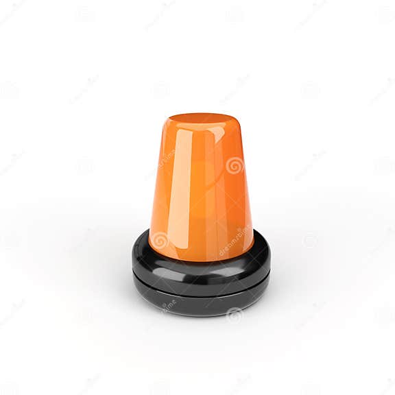 Orange flashing Light stock illustration. Illustration of alert 20146292