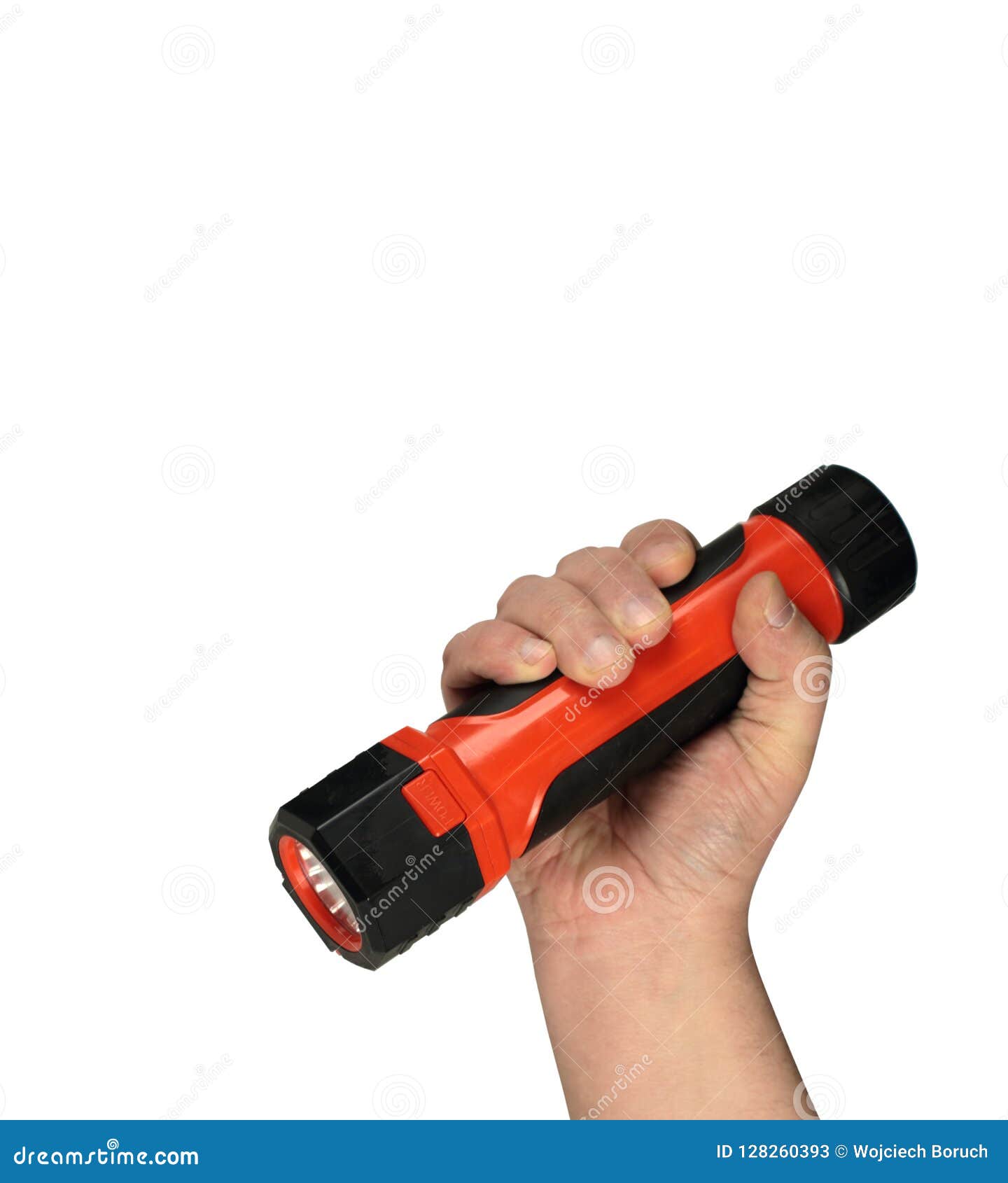Orange flashlight stock image. Image of orange, shine 128260393