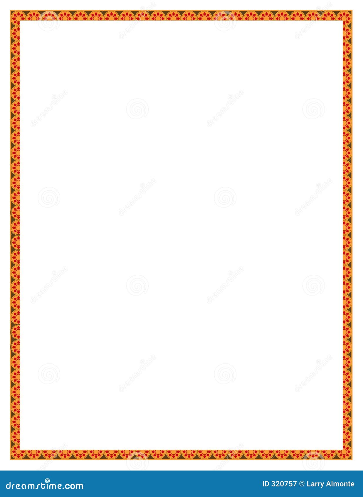 Orange Flower Border stock illustration. Illustration of invitation 320757