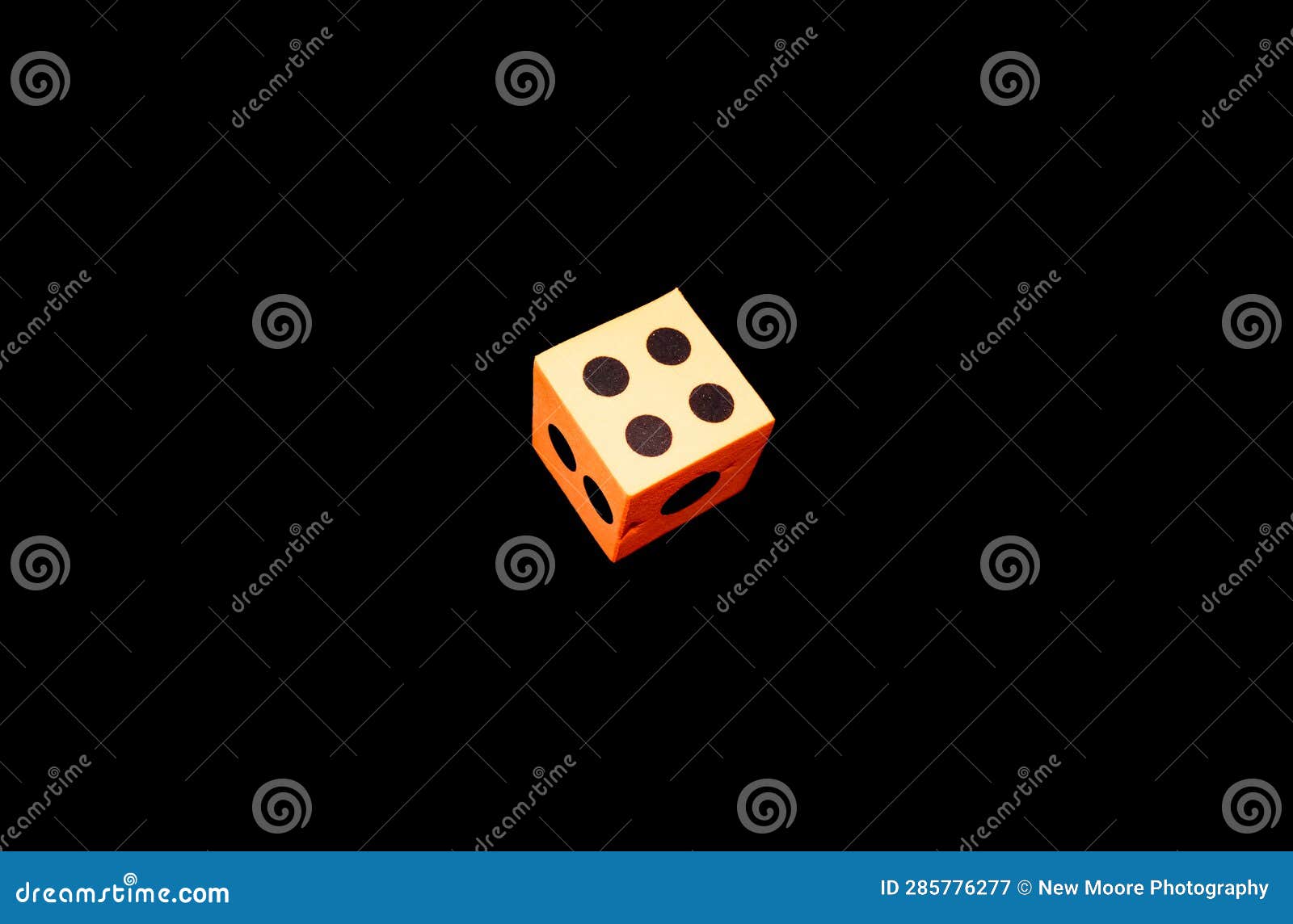 Orange Foam Dice Black Background Stock Illustration Illustration of soft, square 285776277