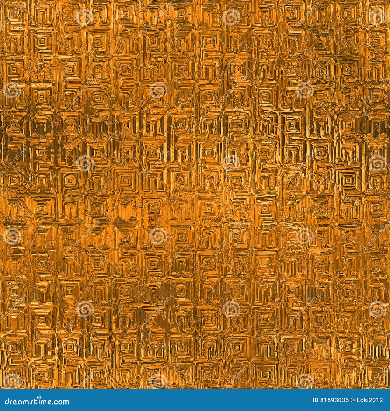 Orange Foil Seamless and Tileable Background Texture. Stock Photo