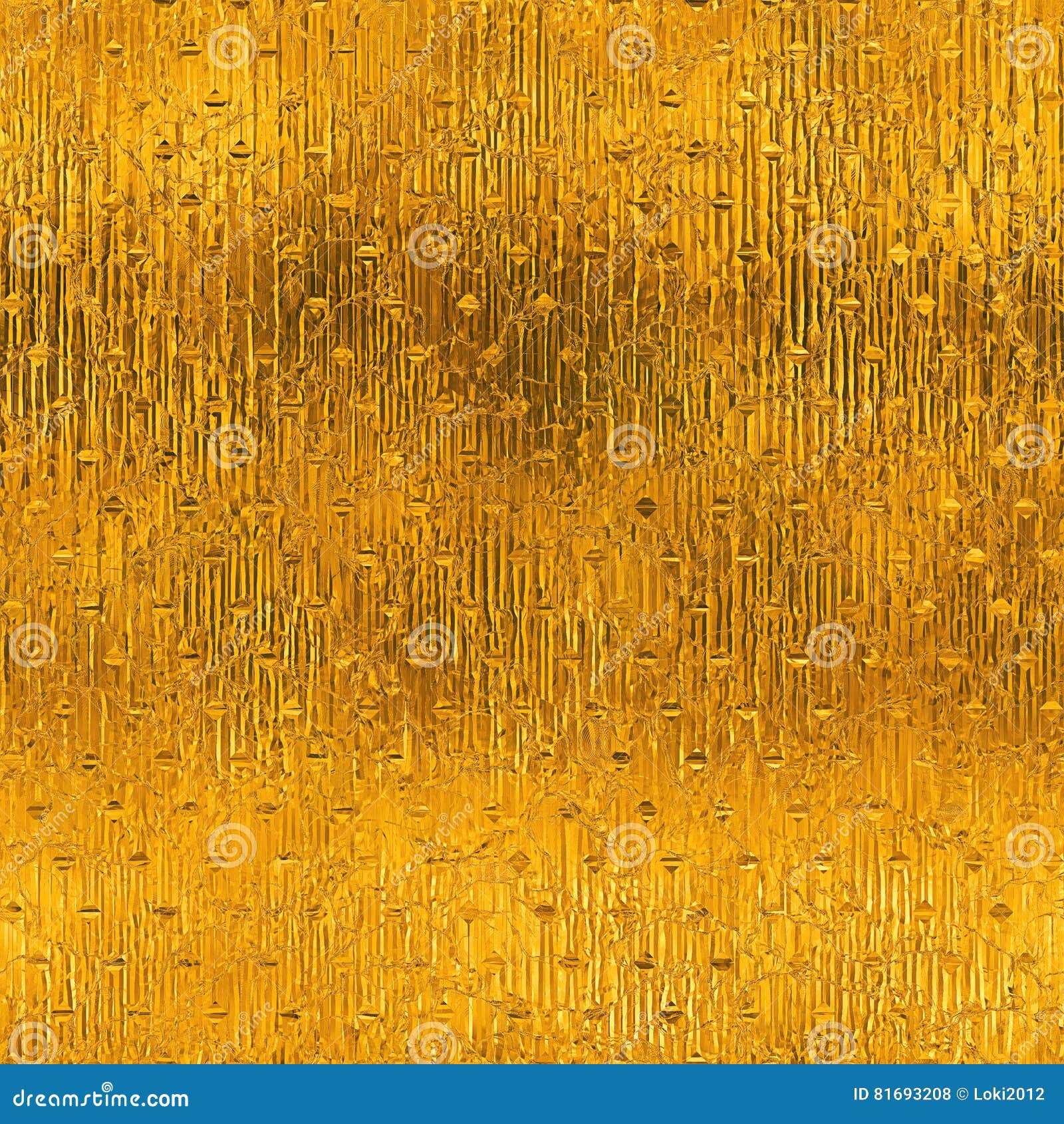 Orange Foil Seamless and Tileable Background Texture. Stock Photo