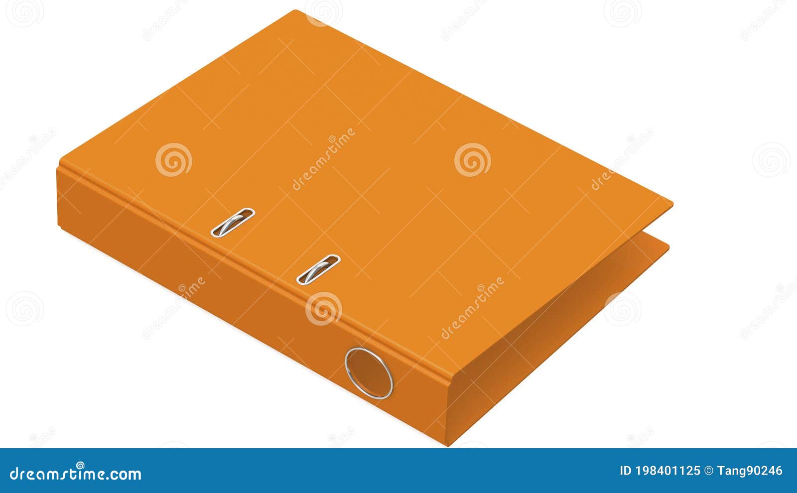 Orange Folder Isolated on White Background Stock Illustration