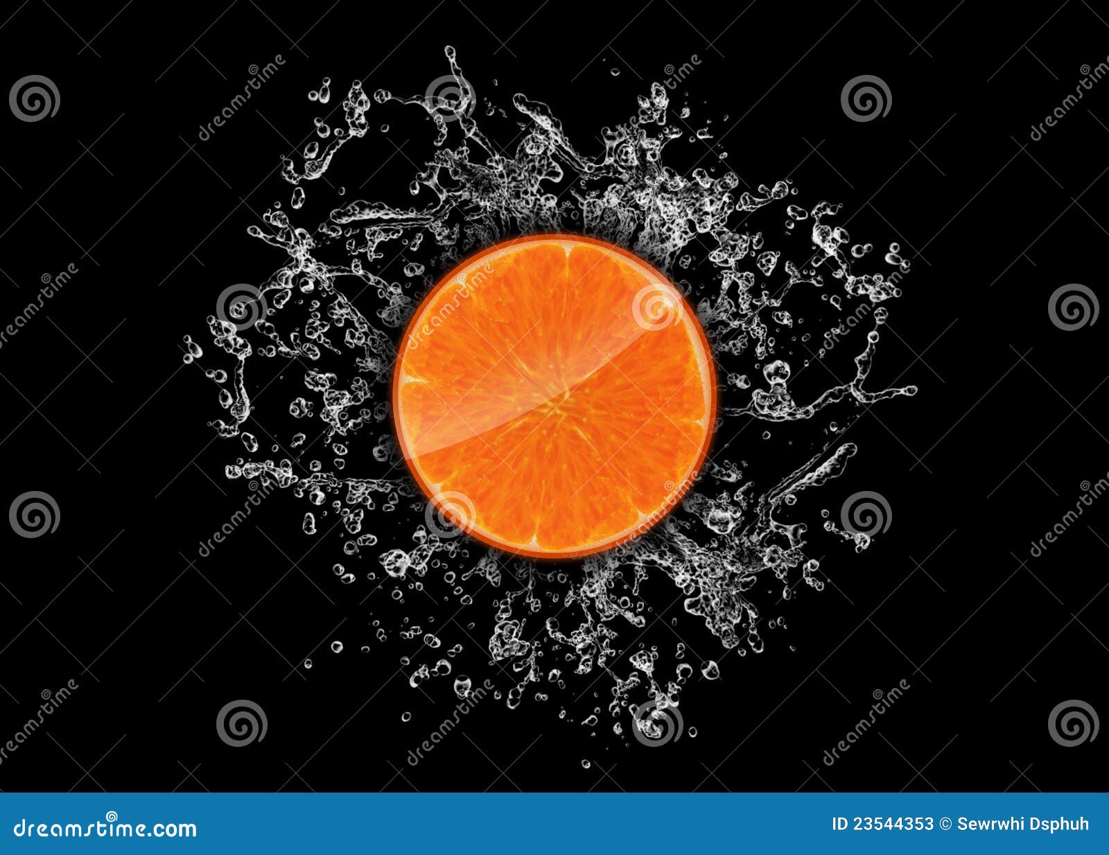 Orange Fruit Black Background Stock Image Image of black, tasty 23544353
