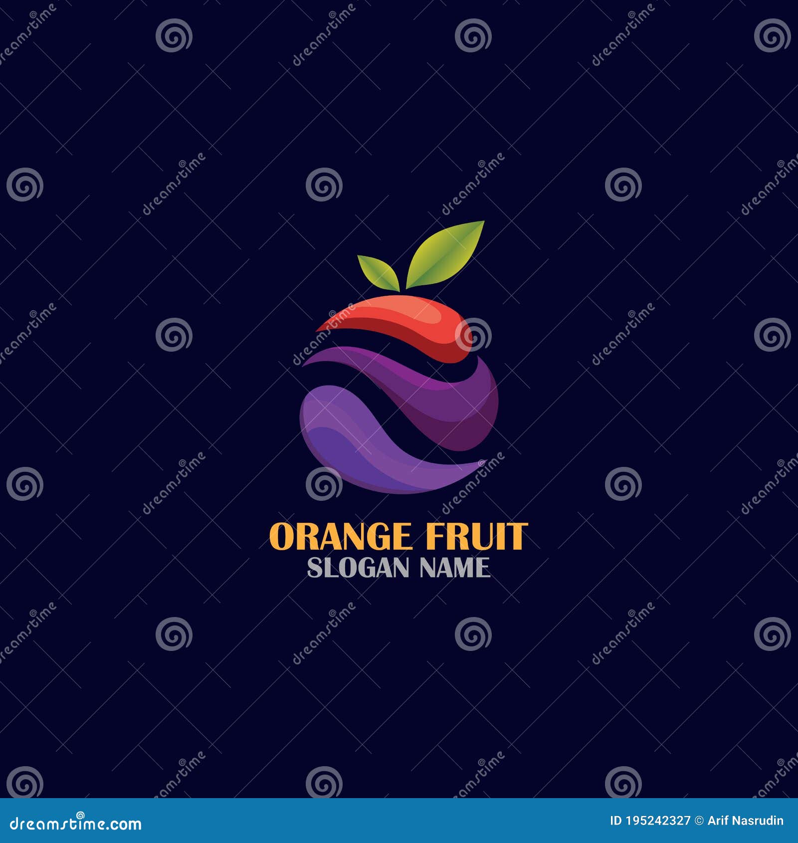 Orange Fruit Logo Design Concept Vector, Orange Logo Template