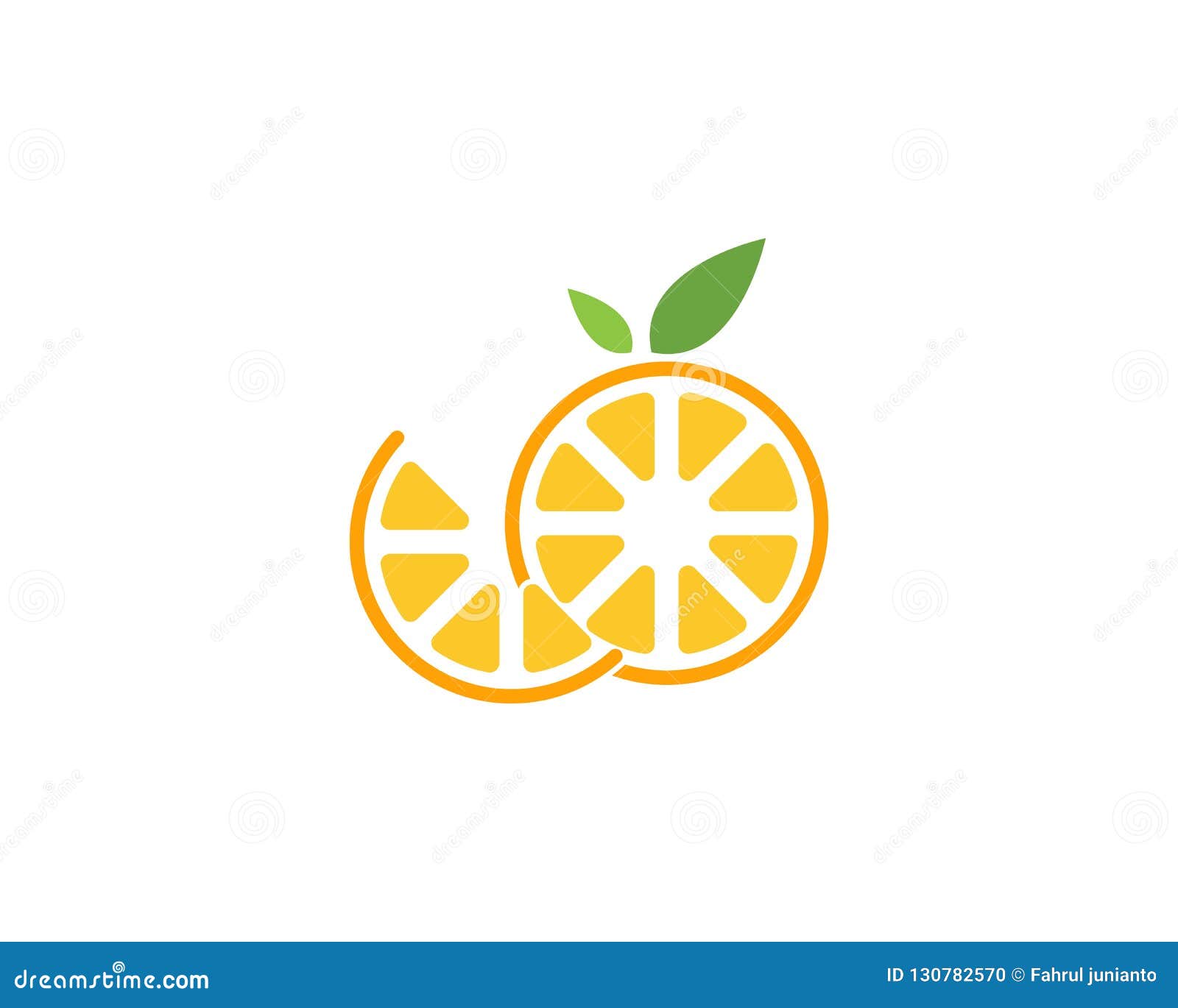 Orange Fruit Logo Design Template Stock Vector Illustration Of