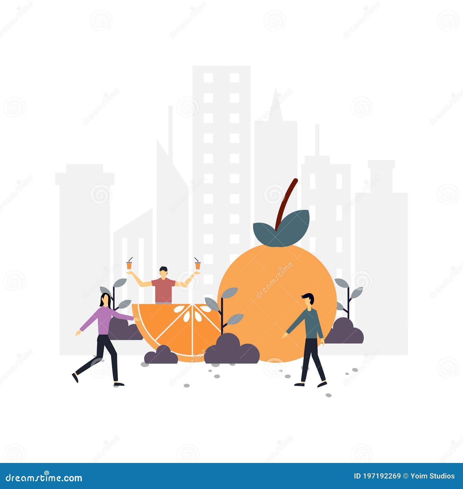 orange fruit lover flat . .