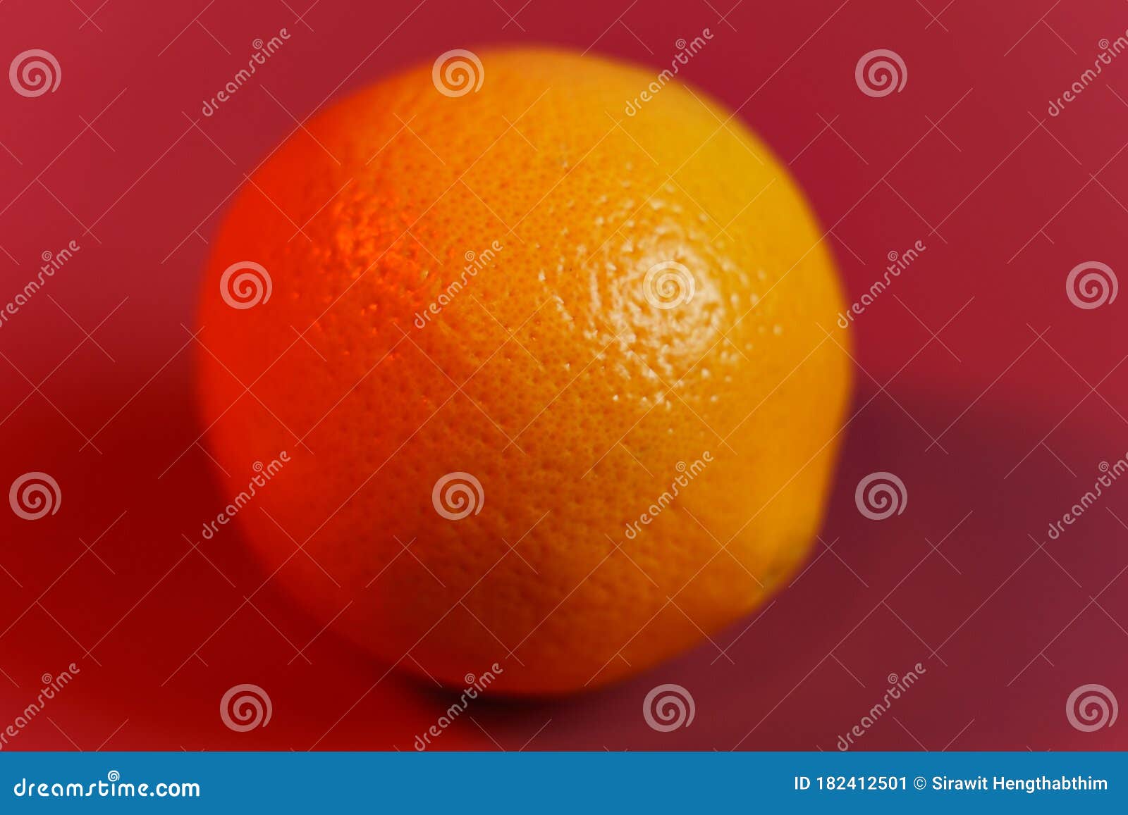 Orange Fruit with Red Background Stock Image Image of background