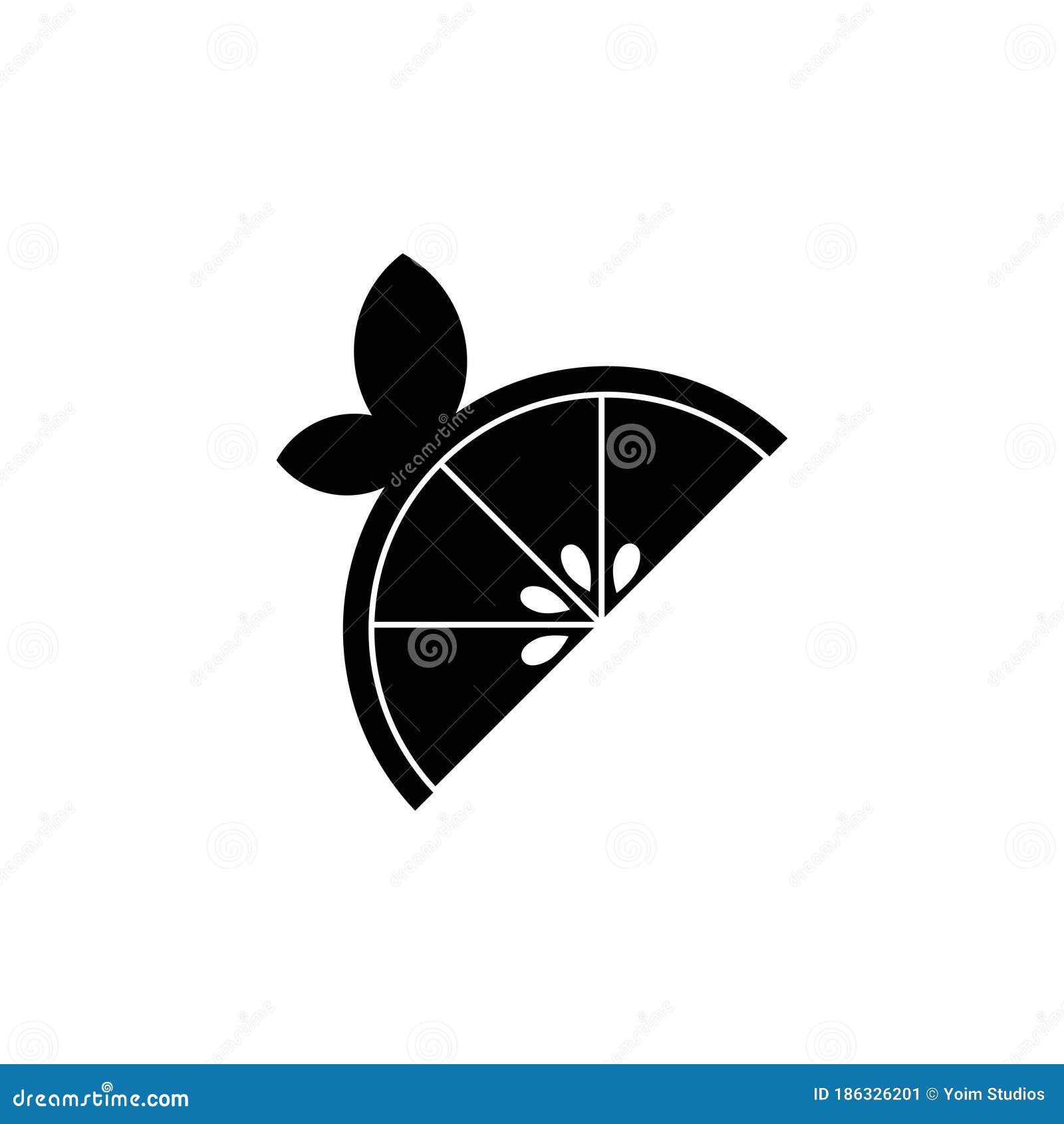 Orange Fruit Silhouette Vector Design Template Illustration Stock