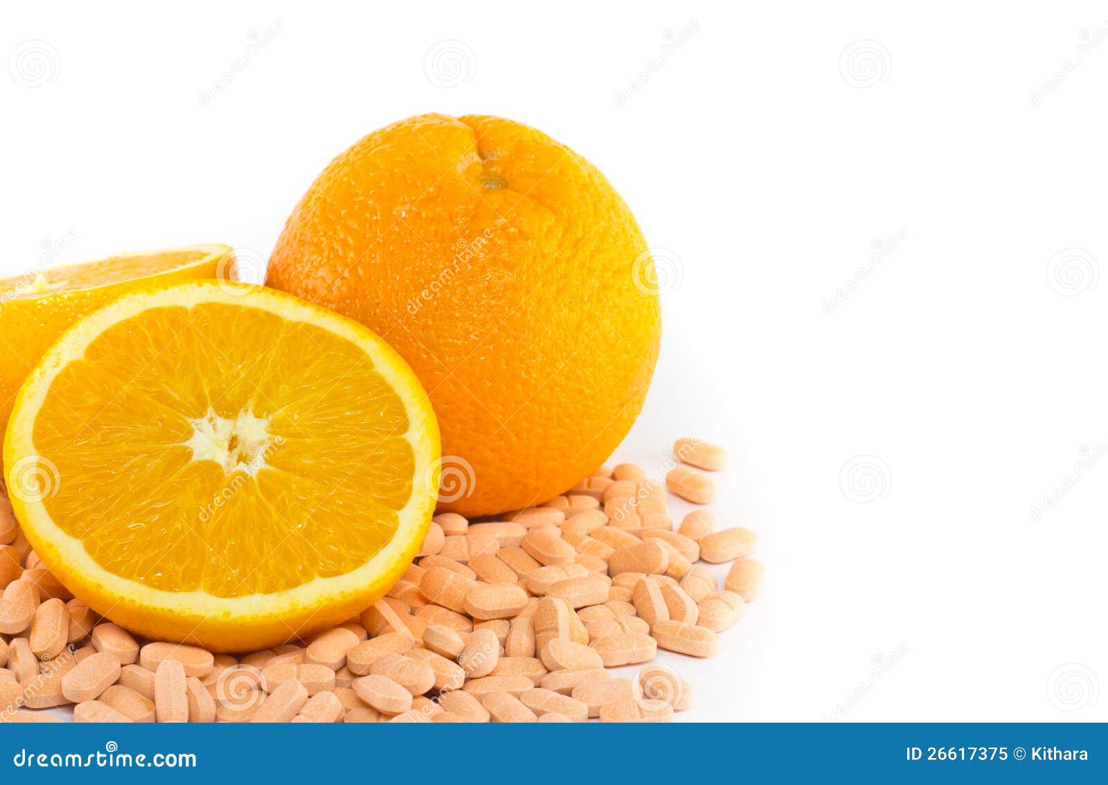Orange Fruit with Vitamin C Tablet Stock Image Image of diet