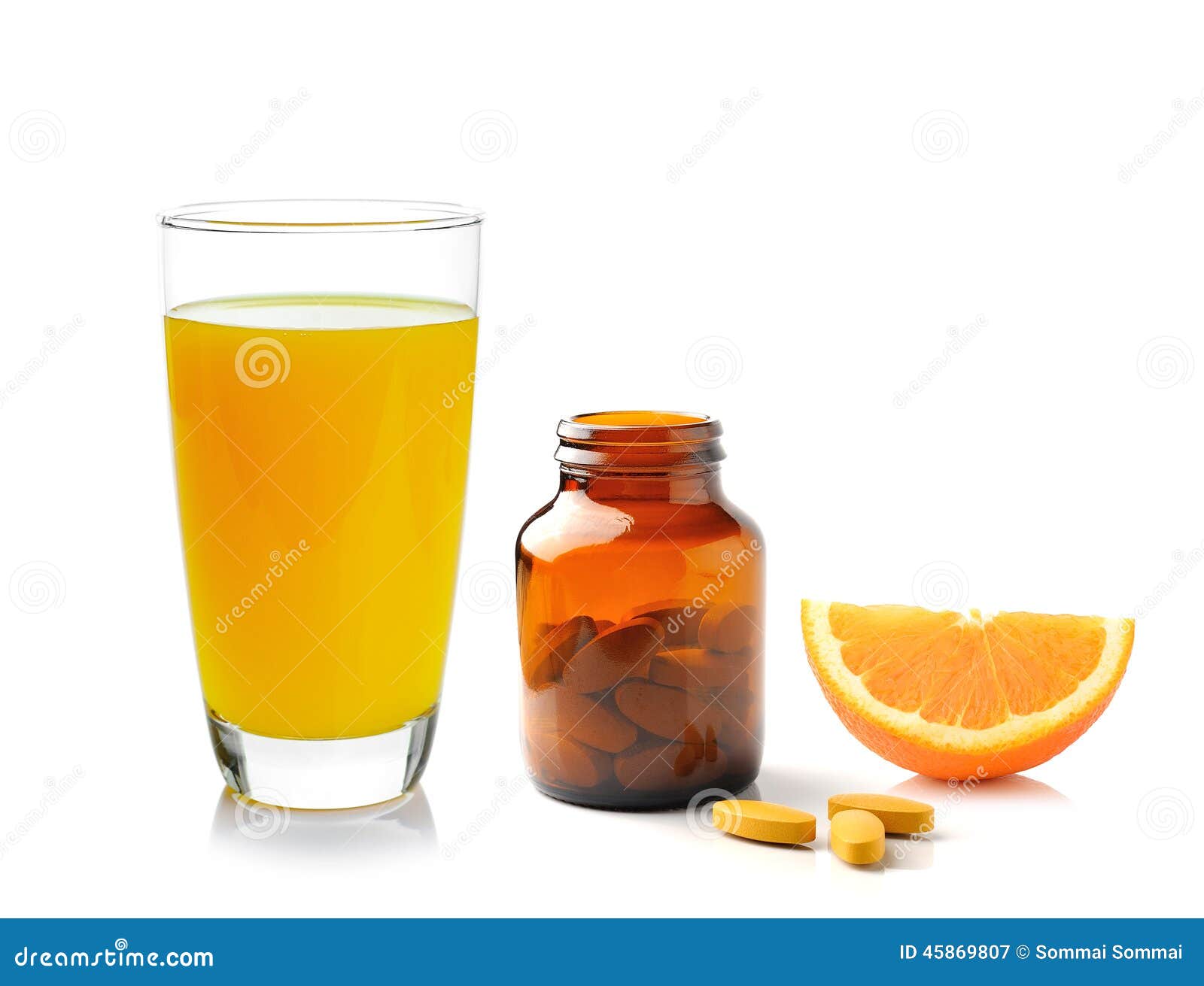 Orange Fruit with Vitamin C Tablet Stock Image Image of fruit, care